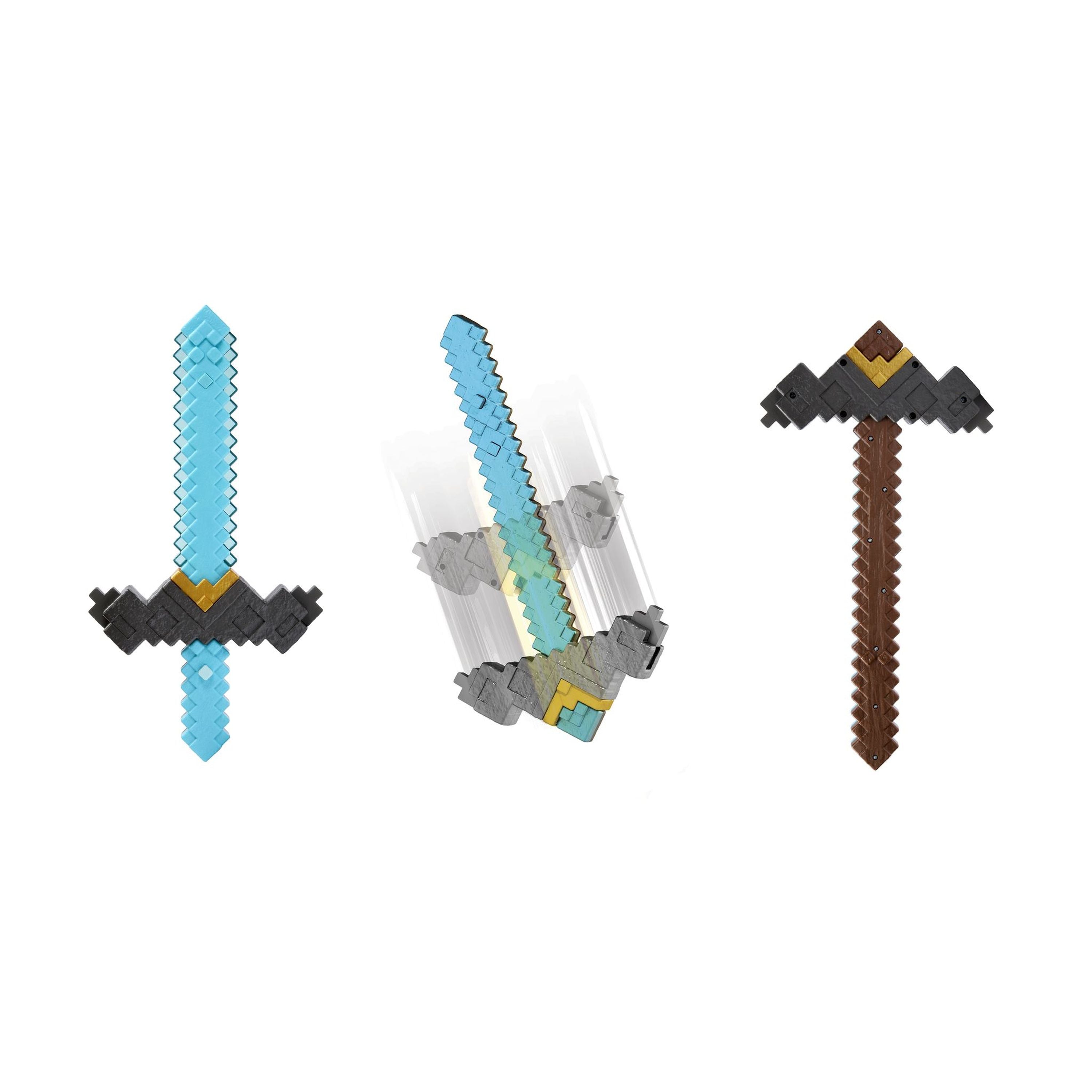 A Minecraft Movie Click and Switch Sword and Pickaxe