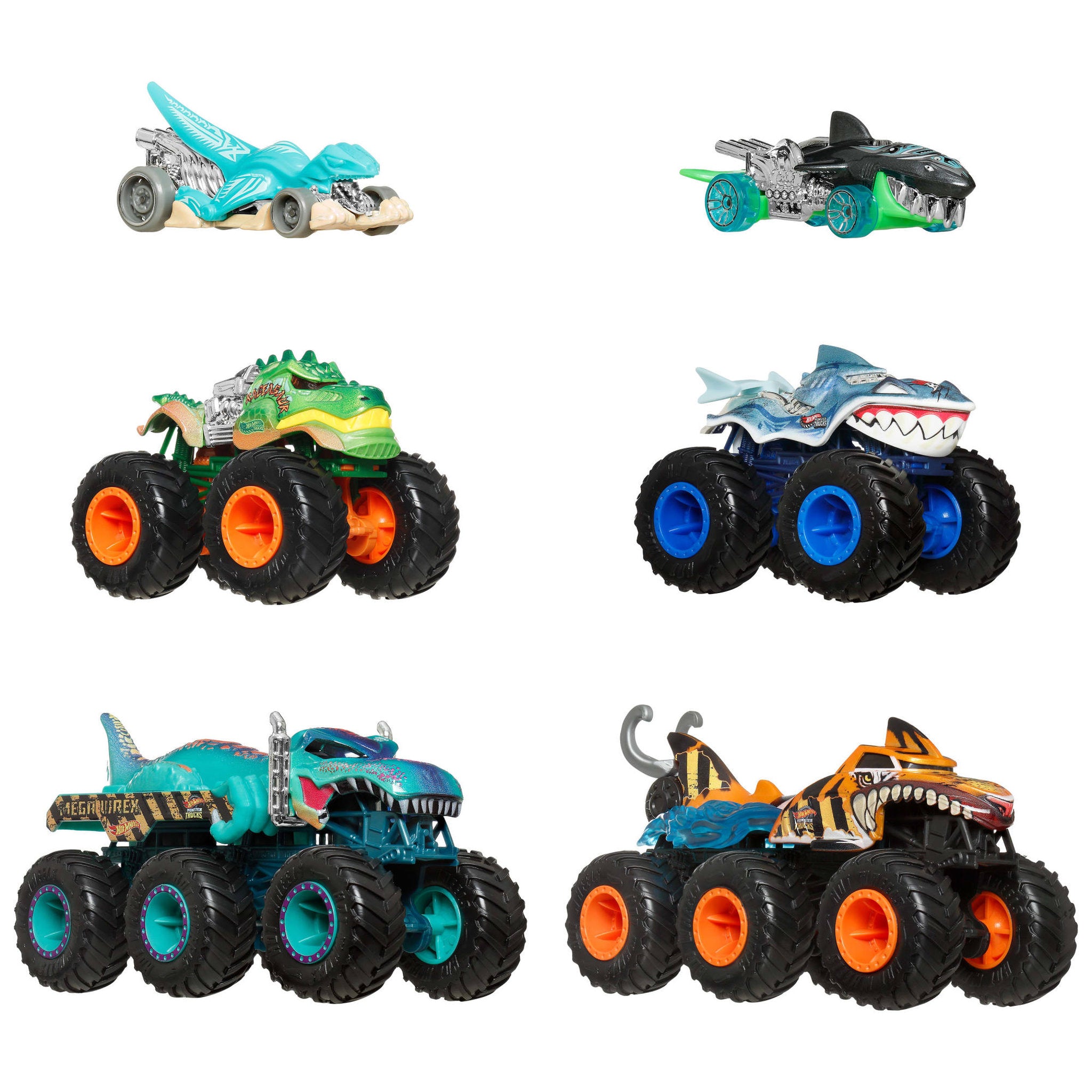 Hot Wheels Monster Trucks Sharks vs. Dinos Multipack