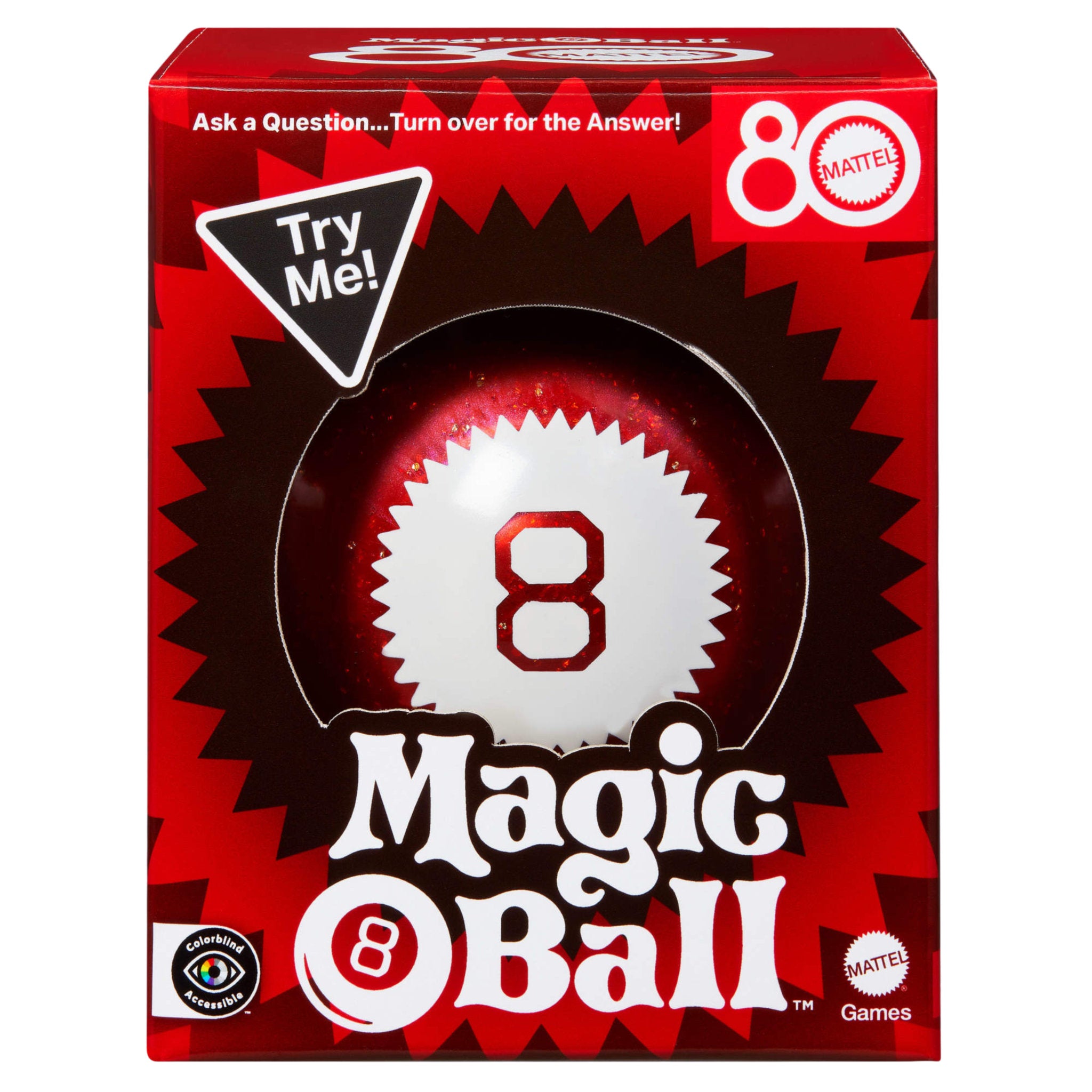 Mattel Games 80th Anniversary Ruby Magic 8 Ball