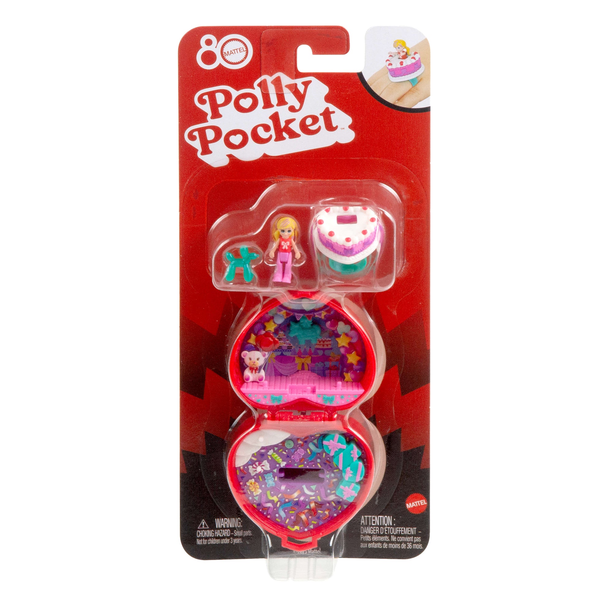 Polly Pocket Mattel 80th Anniversary Ring Box Compact - Toyworld Australia