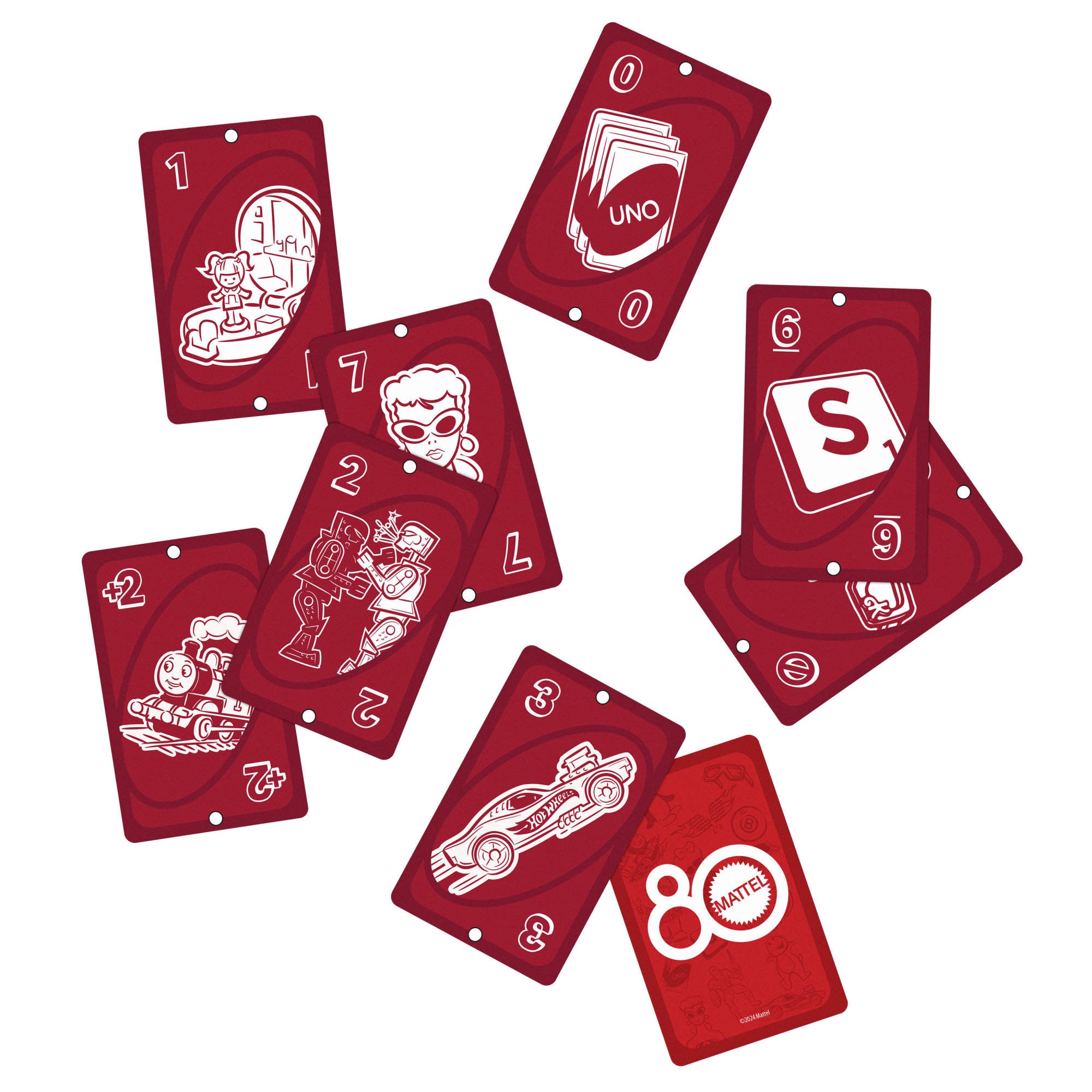 UNO Mattel 80th Ruby Red Card Game