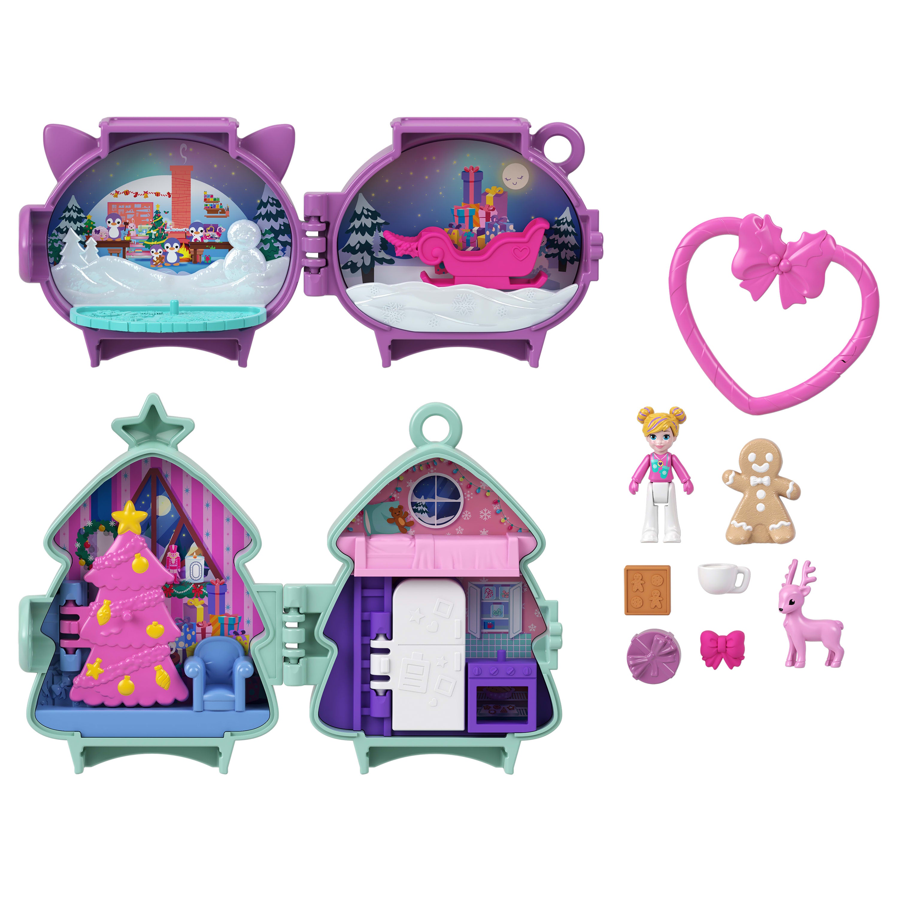 Polly Pocket Holiday Connects Compact 2 Pack