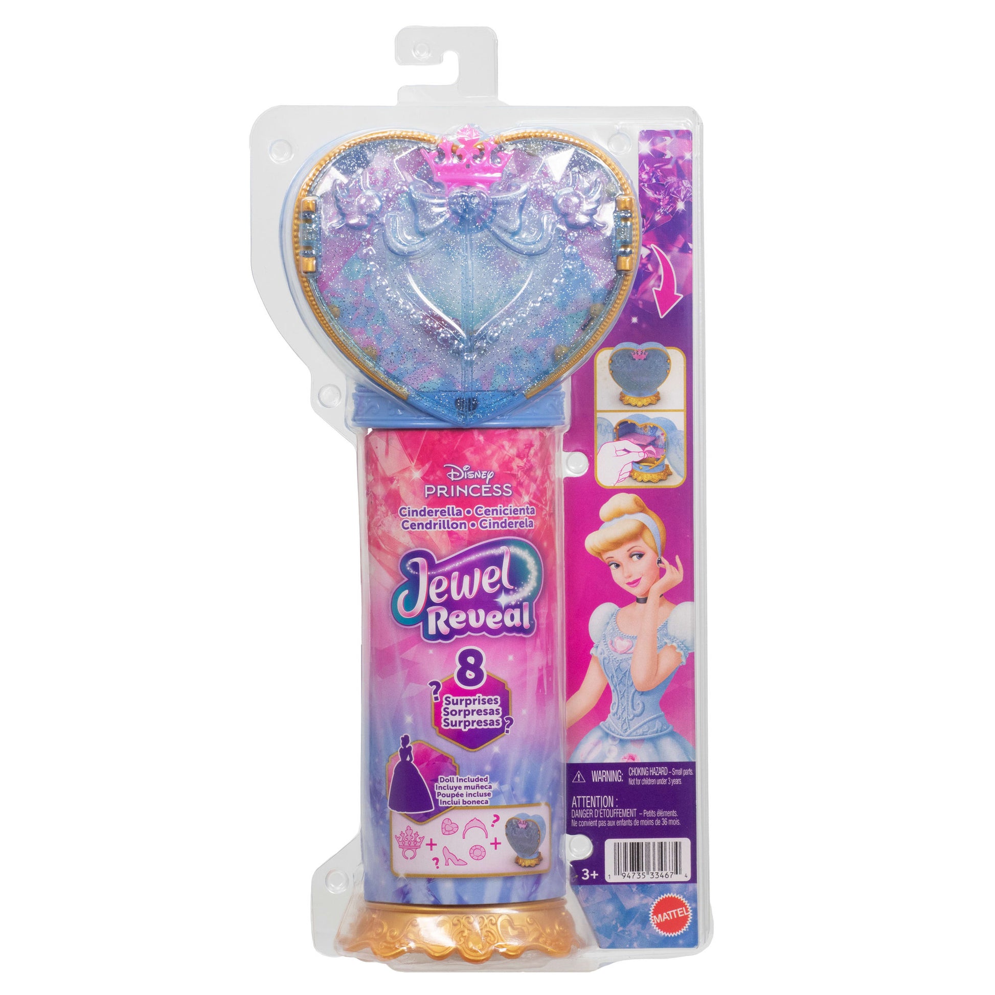 Disney Princess Jewel Reveal Fashion Doll & Accessories - Cinderella - Toyworld Australia