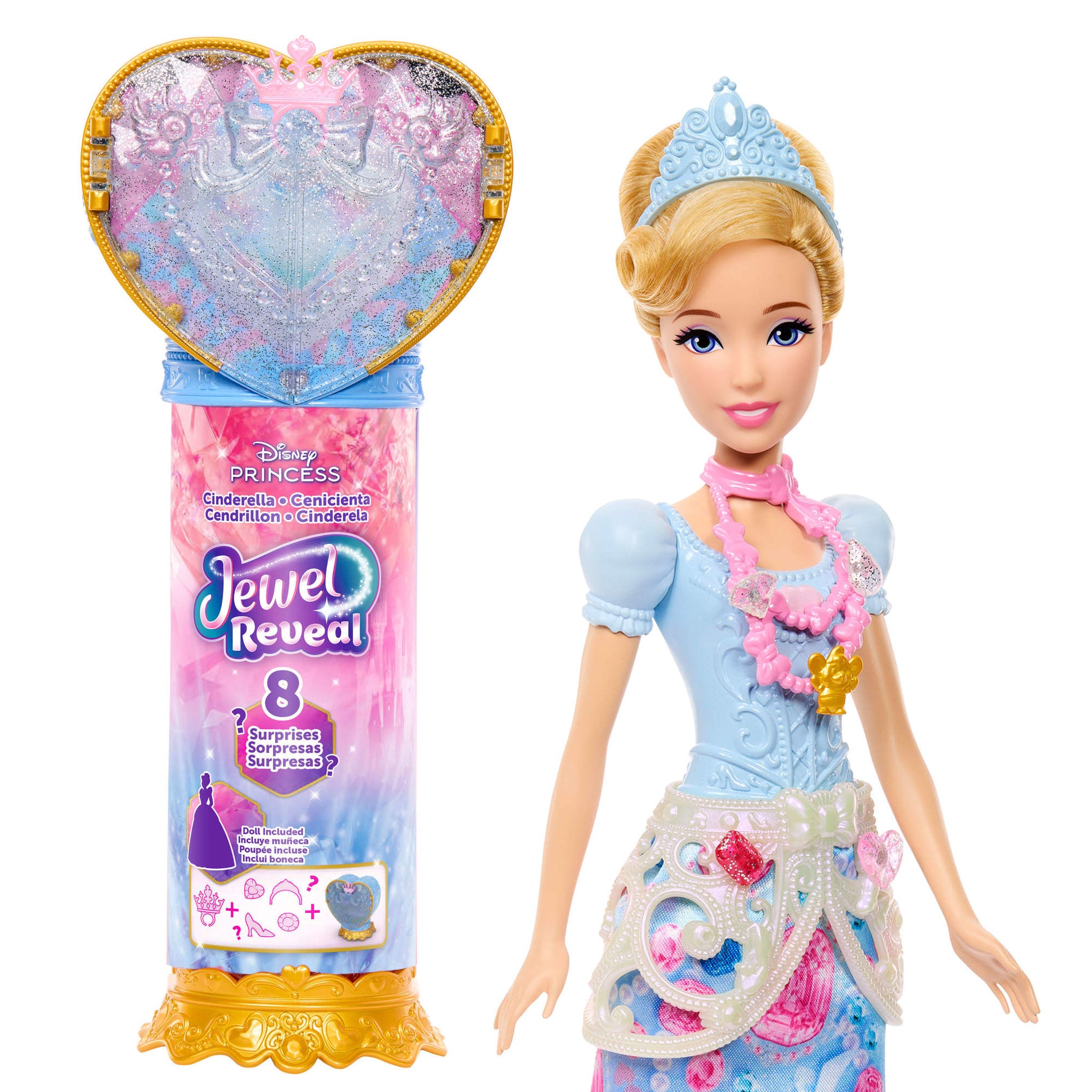 Disney Princess Jewel Reveal Fashion Doll & Accessories - Cinderella - Toyworld Australia