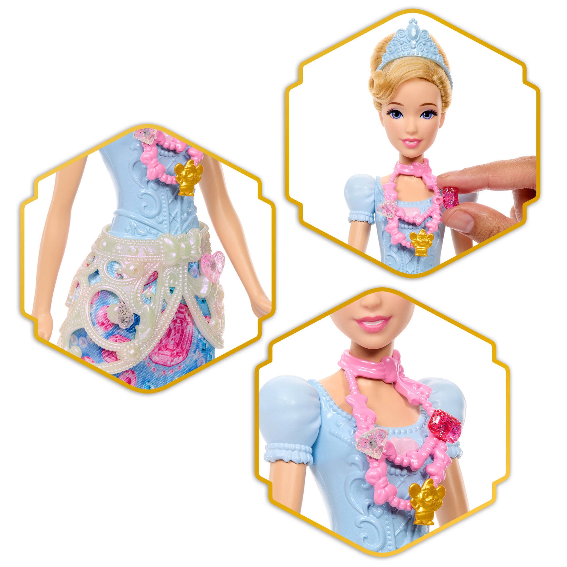 Disney Princess Jewel Reveal Fashion Doll & Accessories - Cinderella - Toyworld Australia