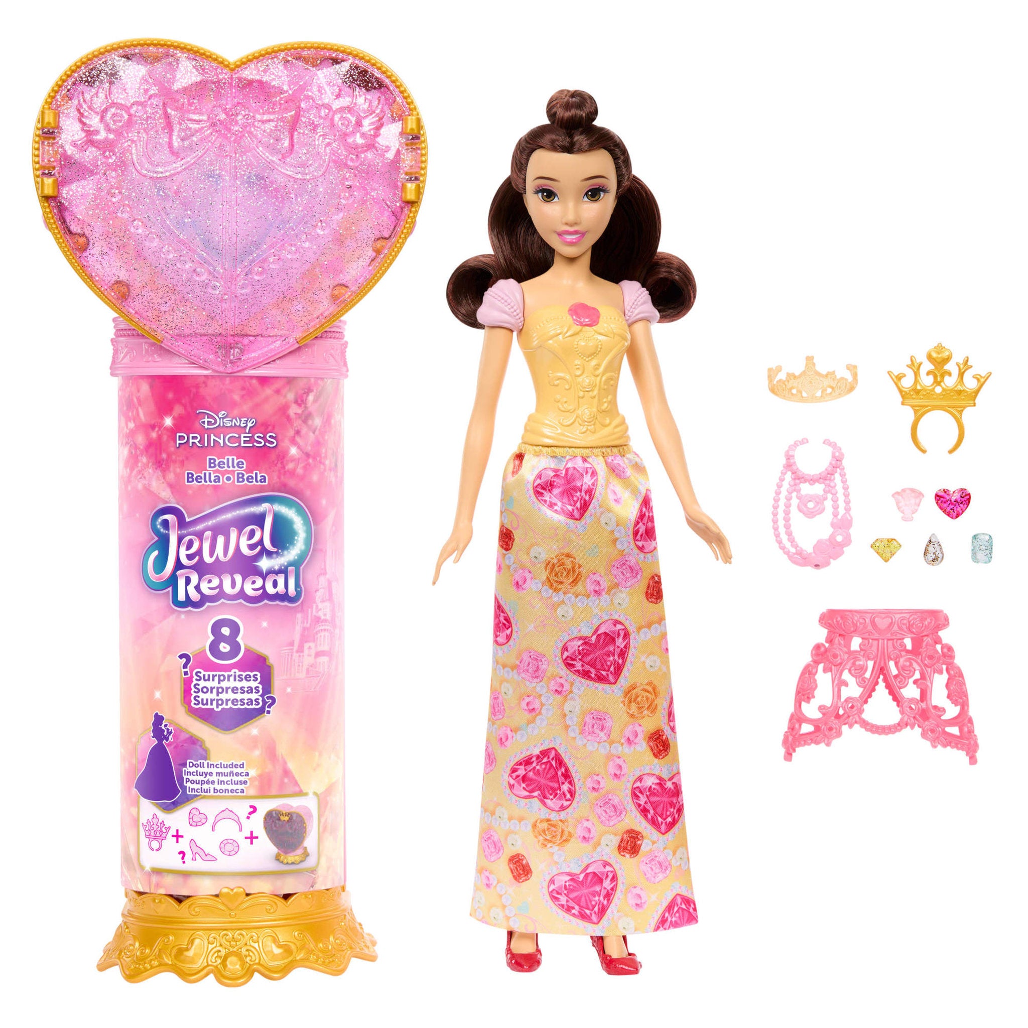 Disney Princess Jewel Reveal Fashion Doll & Accessories - Belle - Toyworld Australia