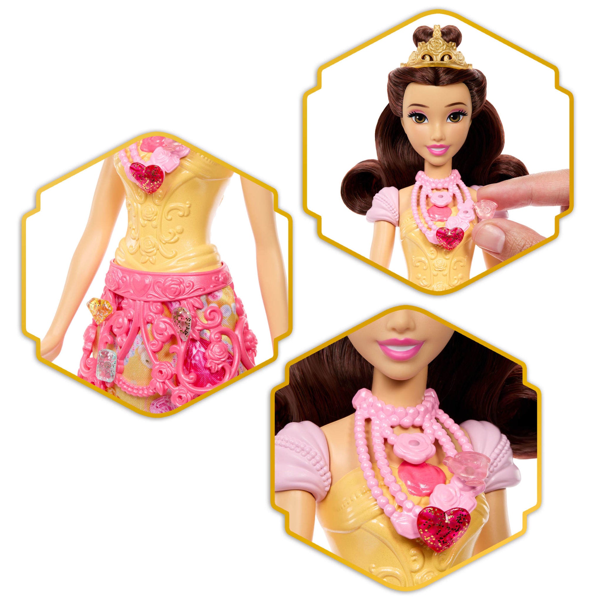 Disney Princess Jewel Reveal Fashion Doll & Accessories - Belle - Toyworld Australia