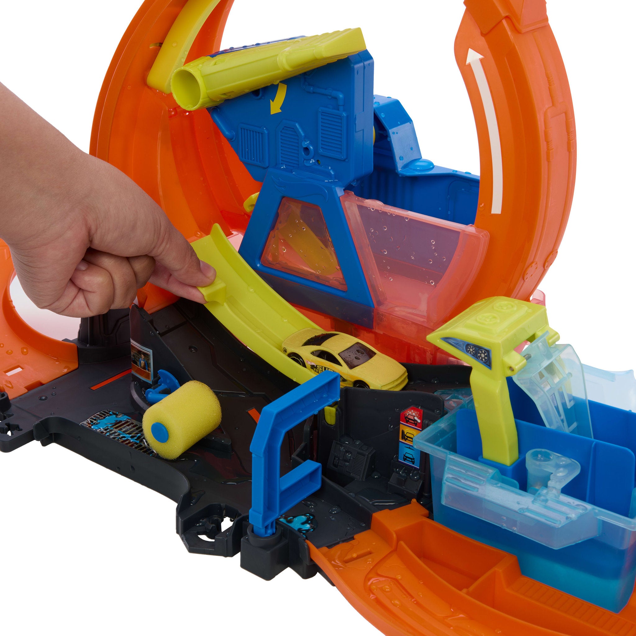 Hot Wheels Mega Loop Car Wash Playset