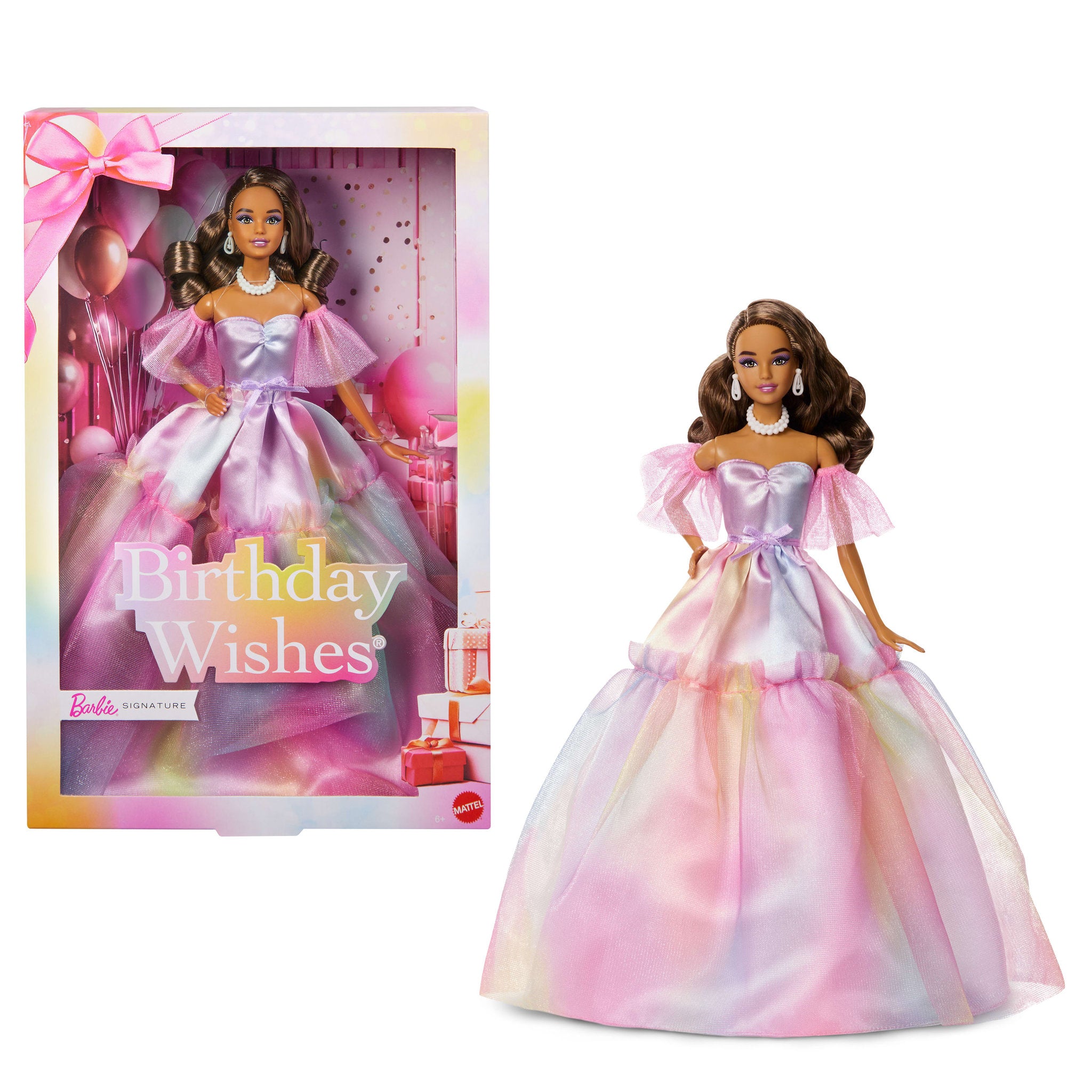 Barbie Signature Birthday Wishes Doll - Pastel Rainbow Dress
