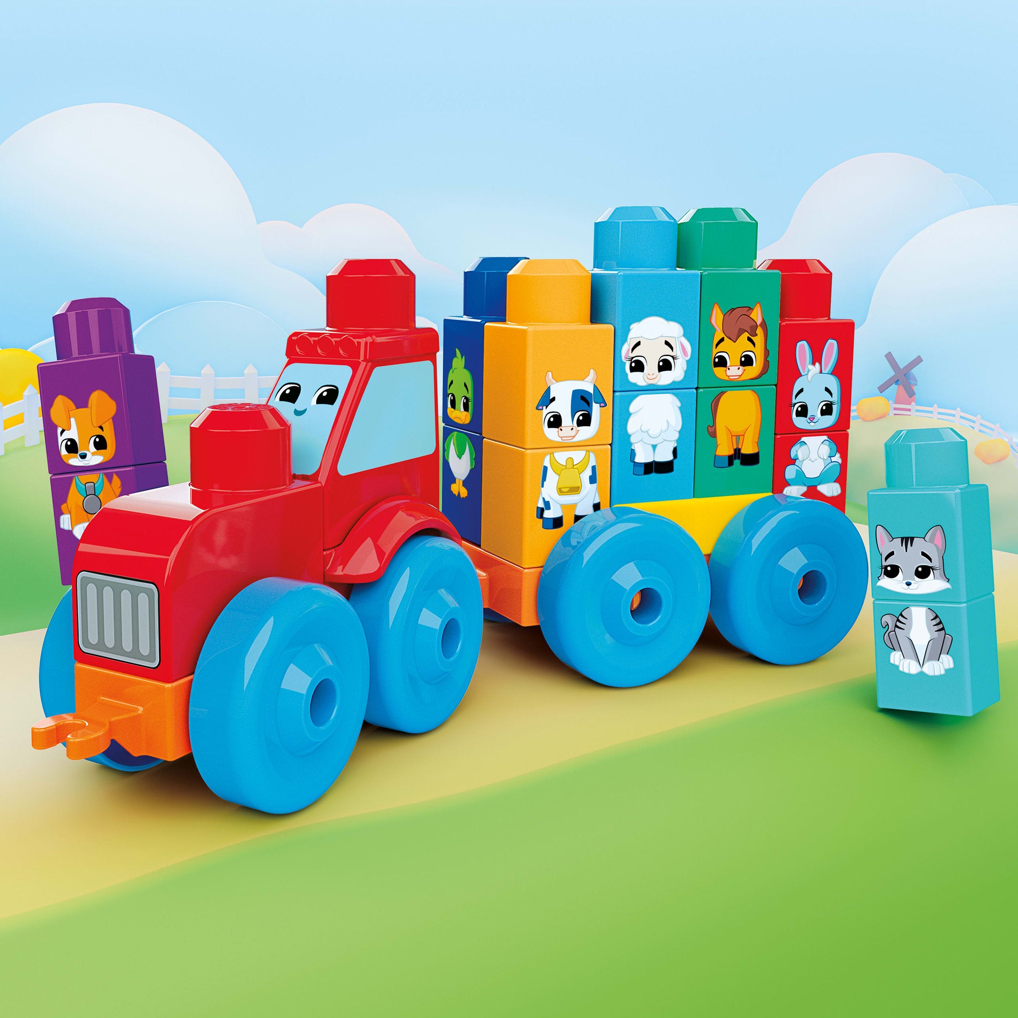 MEGA Bloks Build & Match Animal Tractor - Toyworld Australia