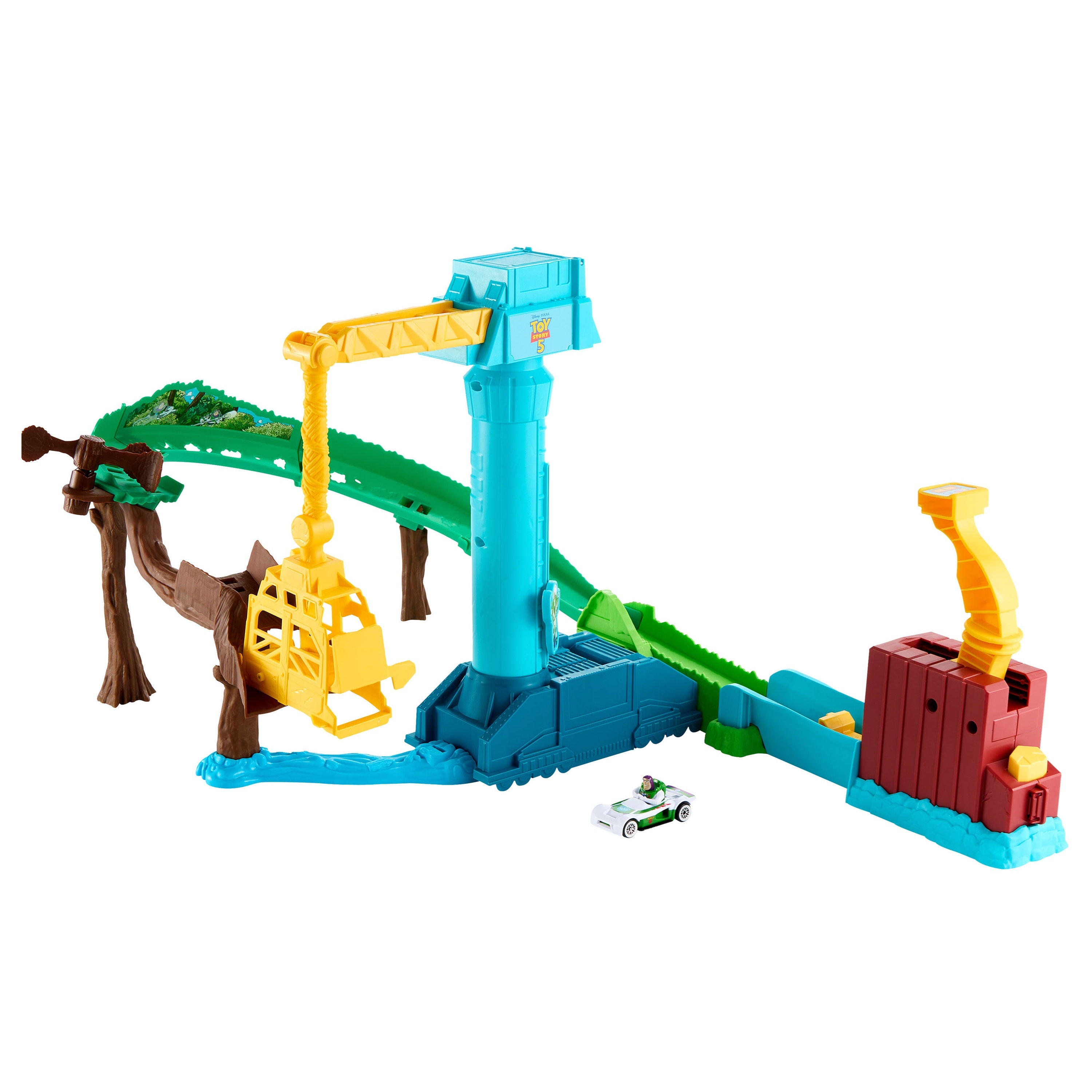 Hot Wheels Superstar Speeders Toy Story 5 Hi-Tech Buzz Lightyear's Star Command Adventure Trackset