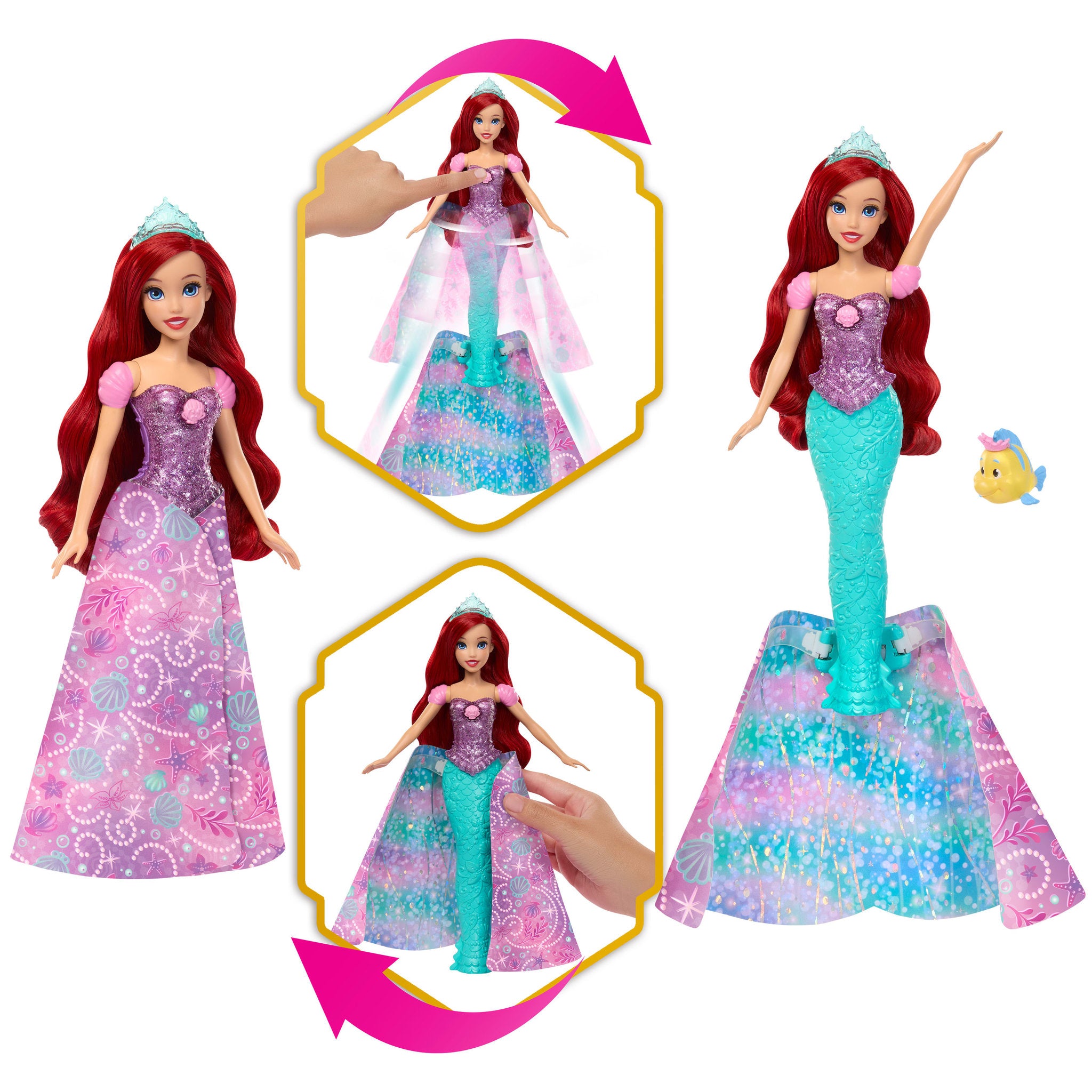 Disney Princess Ariel Transformation Doll