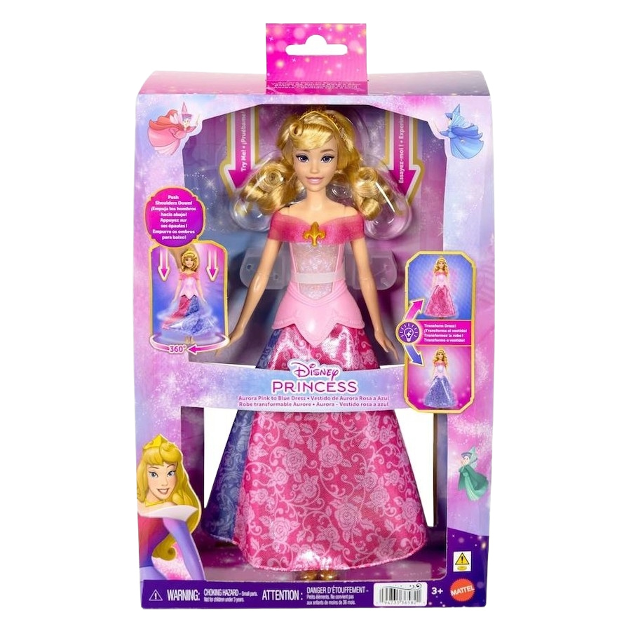Disney Princess Sleeping Beauty Fashion Doll Pink to Blue Dress -  Aurora
