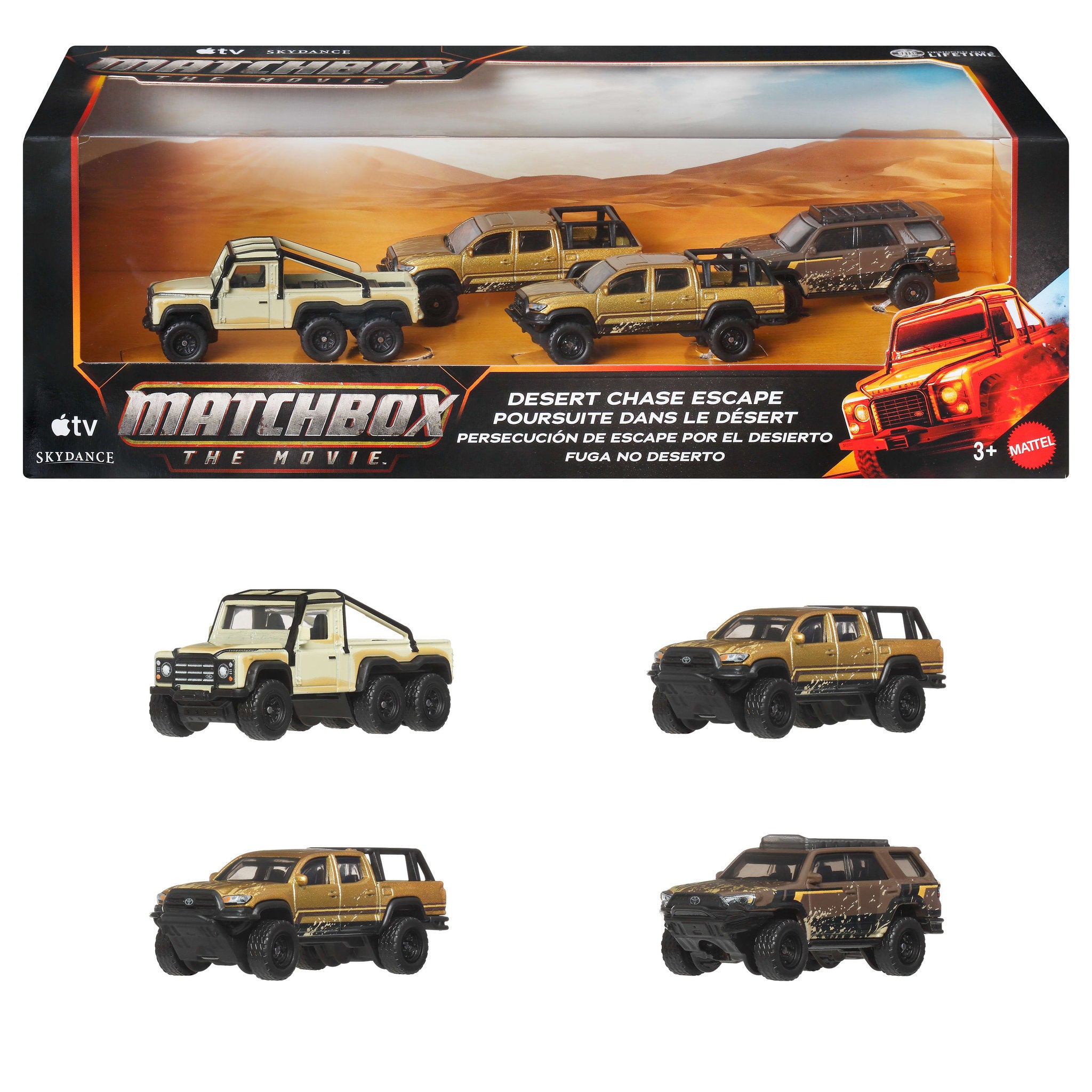 Matchbox The Movie Desert Chase Escape 4-Pack
