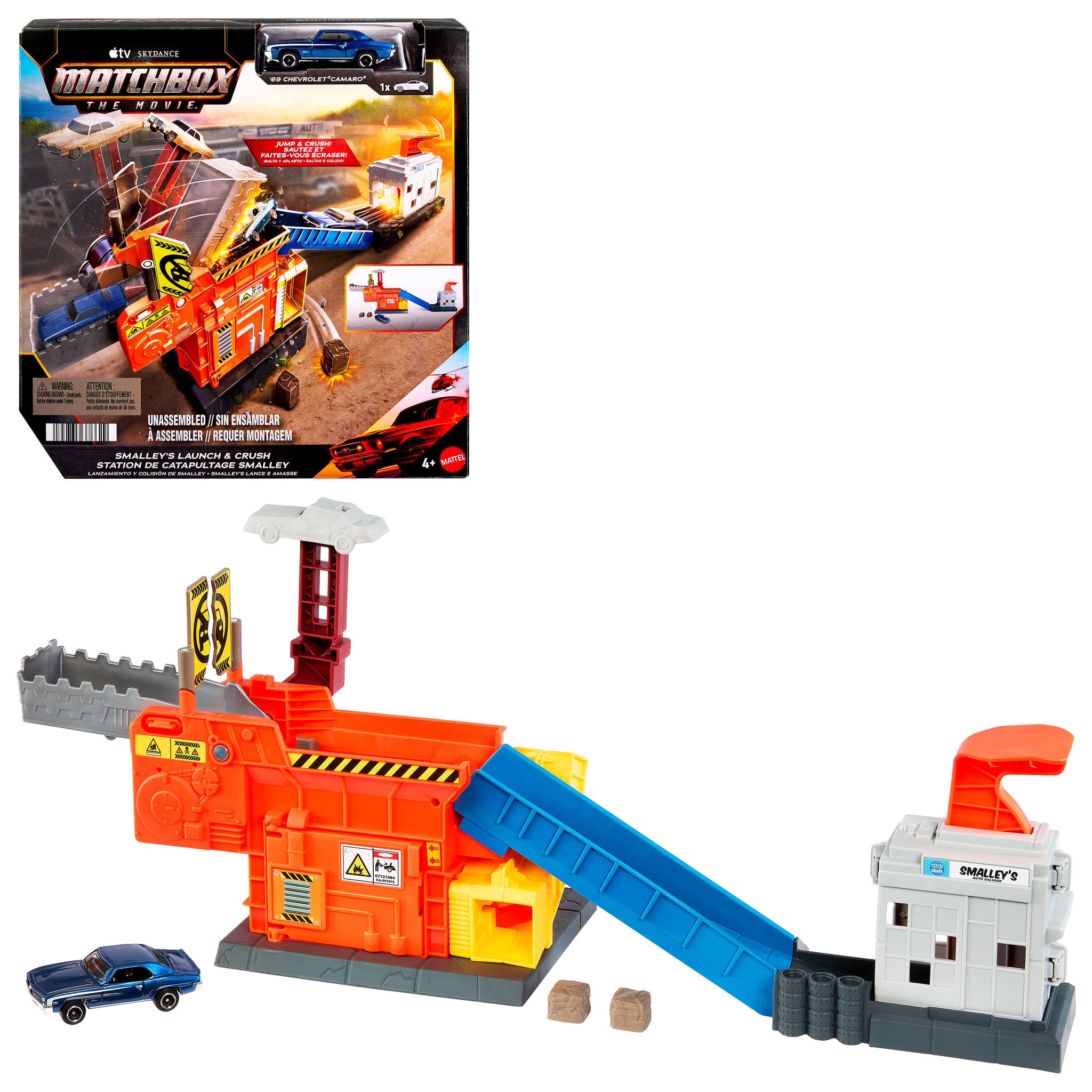 Matchbox The Movie Smalley's Launch & Crush Station Playset