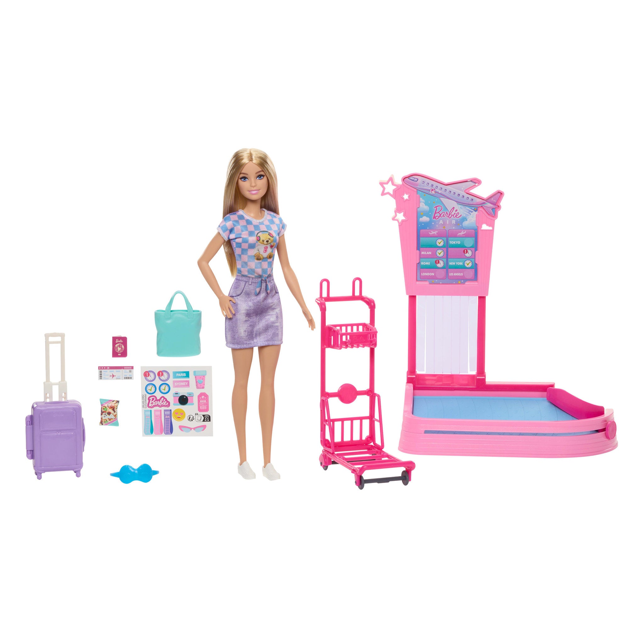 Barbie Family & Friends Baggage Claim Playset