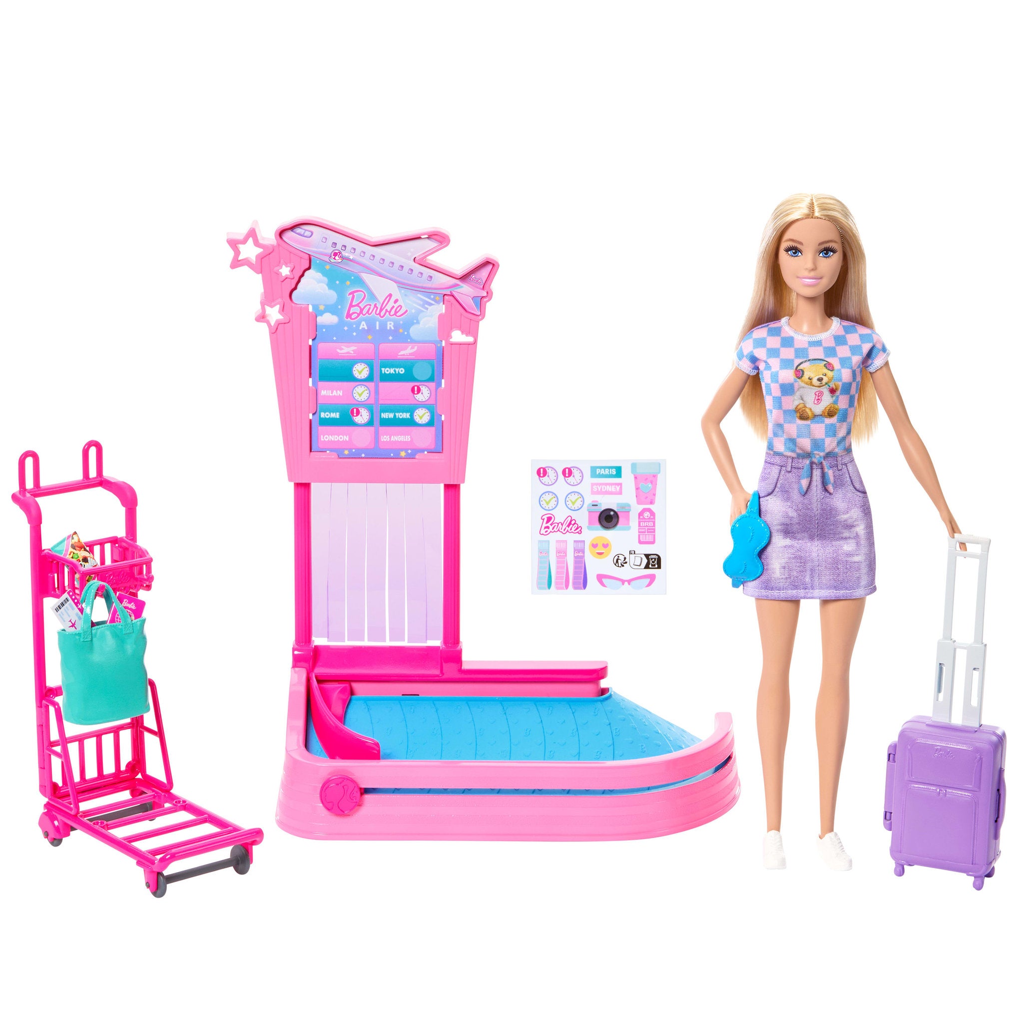 Barbie Family & Friends Baggage Claim Playset