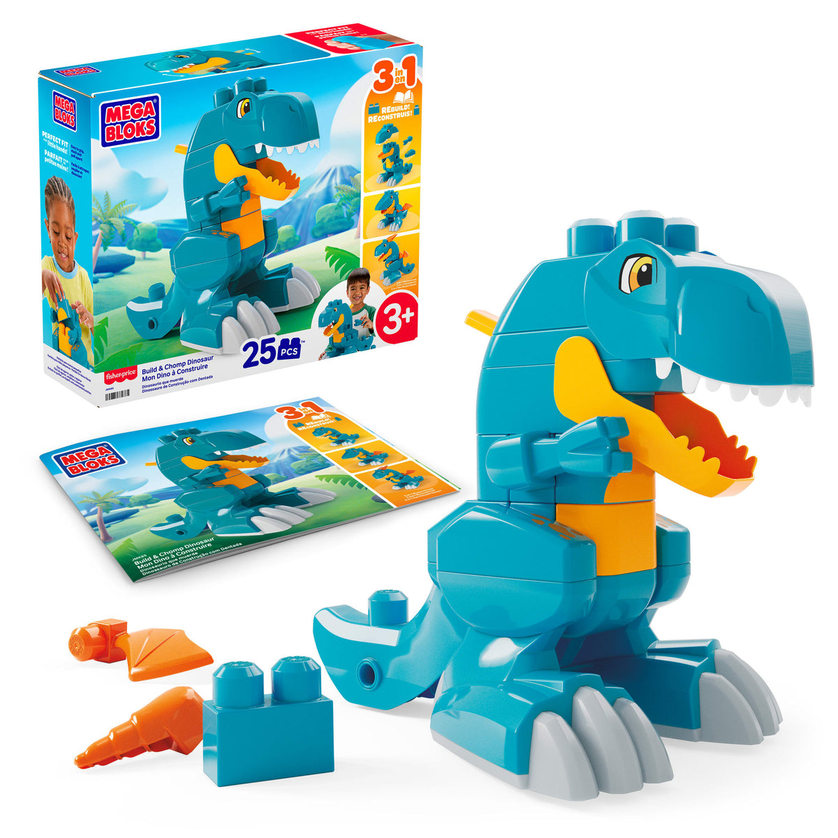 MEGA Bloks Build & Chomp Dinosaur Playset