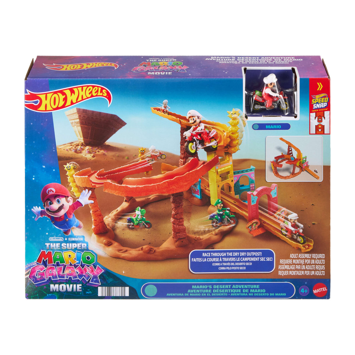 Hot Wheels Super Mario Galaxy Movie - Mario's Desert Adventure Playset