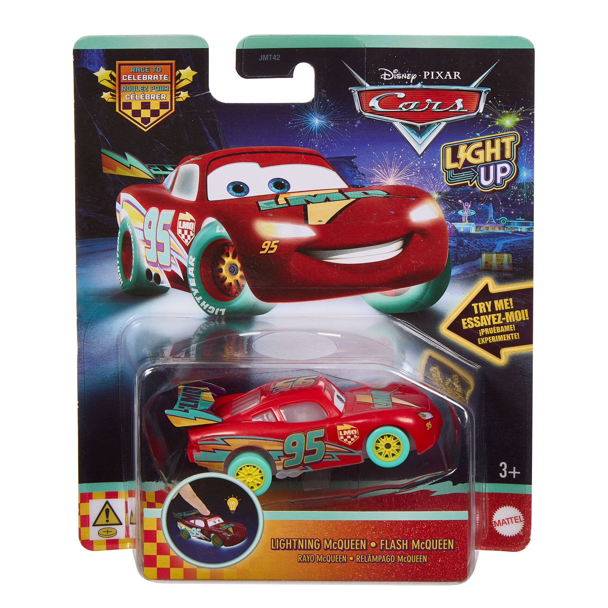 Disney Pixar Cars 1:55 Die-Cast Light up Vehicle - Lightning McQueen