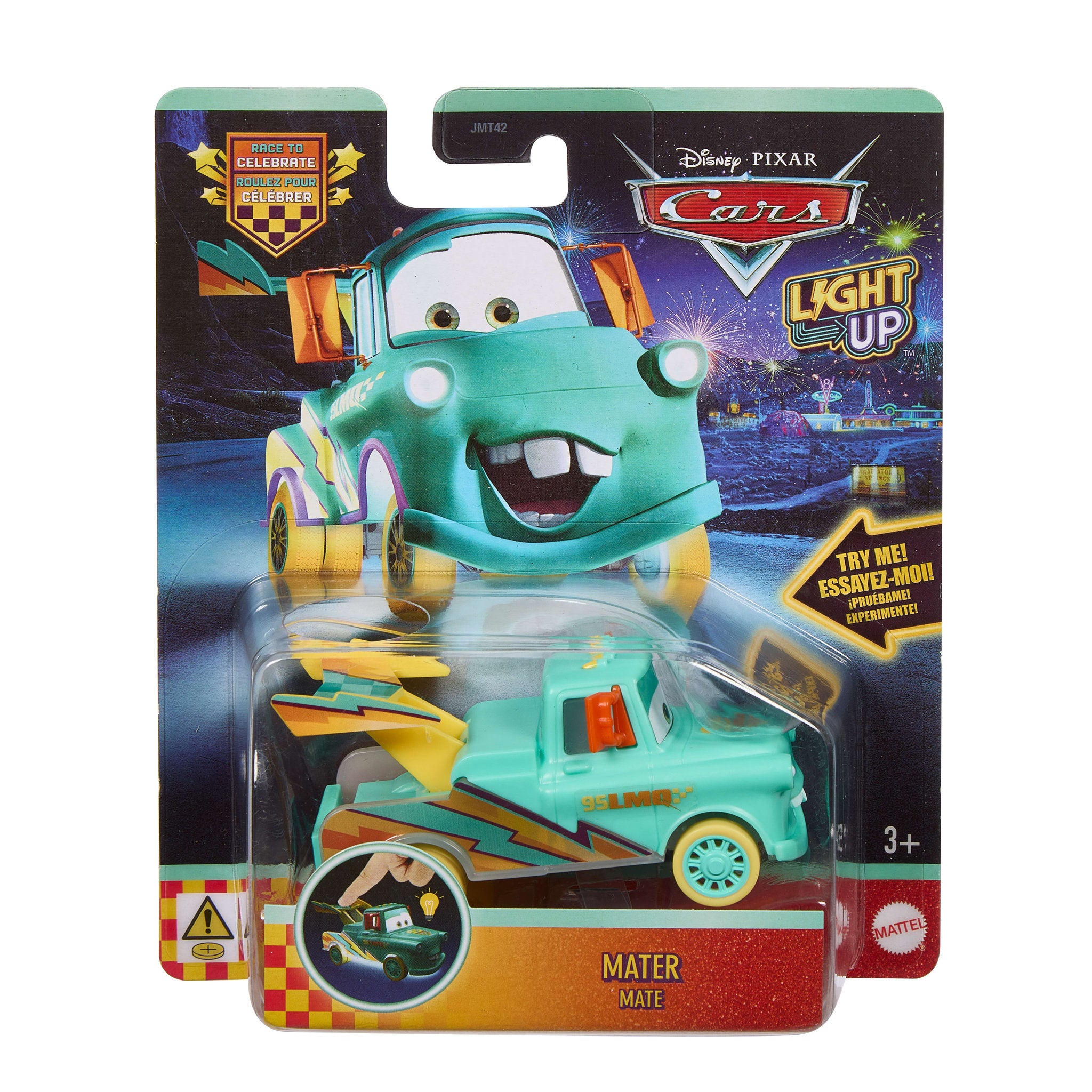 Disney Pixar Cars 1:55 Die-Cast Light up Vehicle - Mater