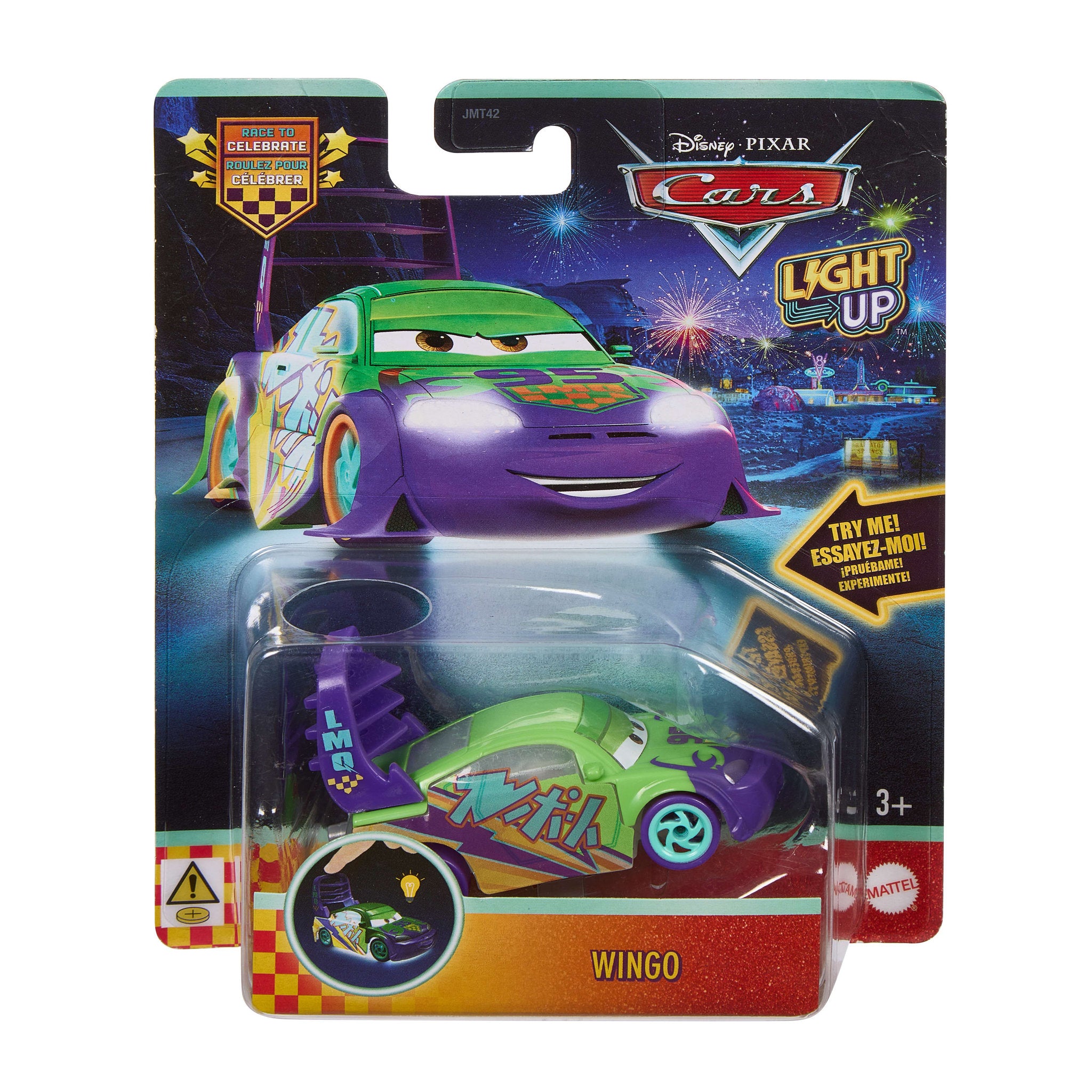 Disney Pixar Cars 1:55 Die-Cast Light up Vehicle - Wingo