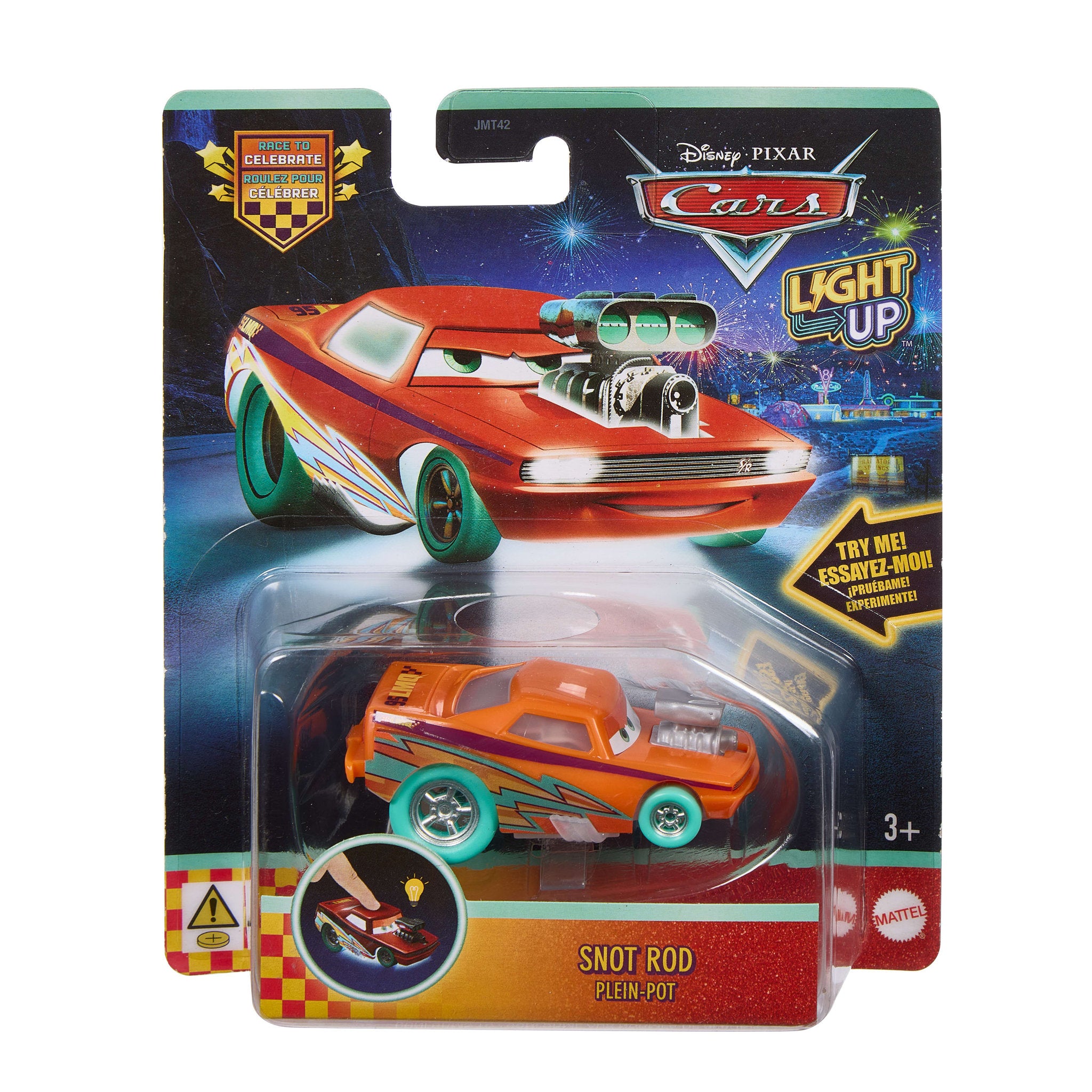 Disney Pixar Cars 1:55 Die-Cast Light up Vehicle - Snot Rod