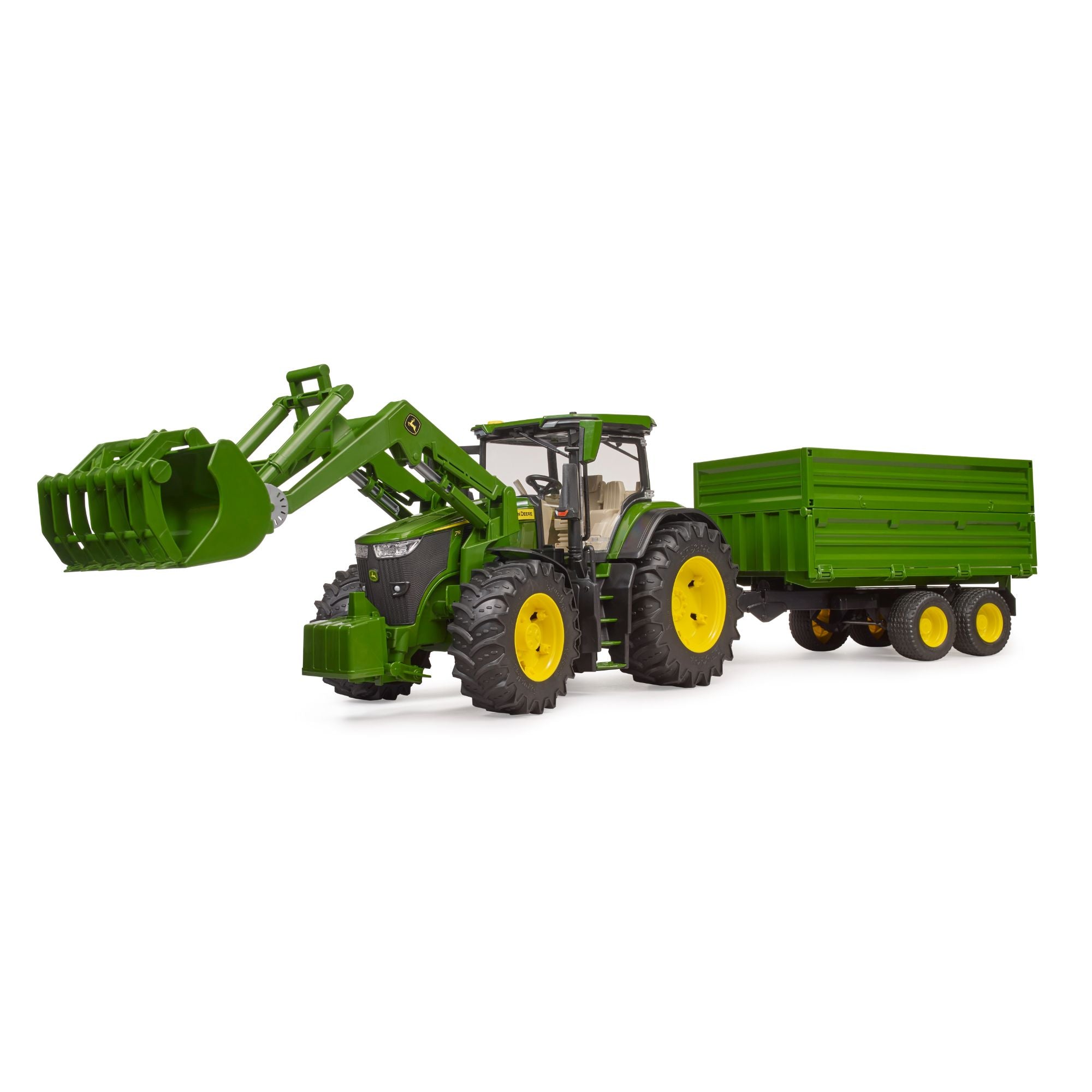 John Deere 7R 350 With Front Loader And Tipping Trailer