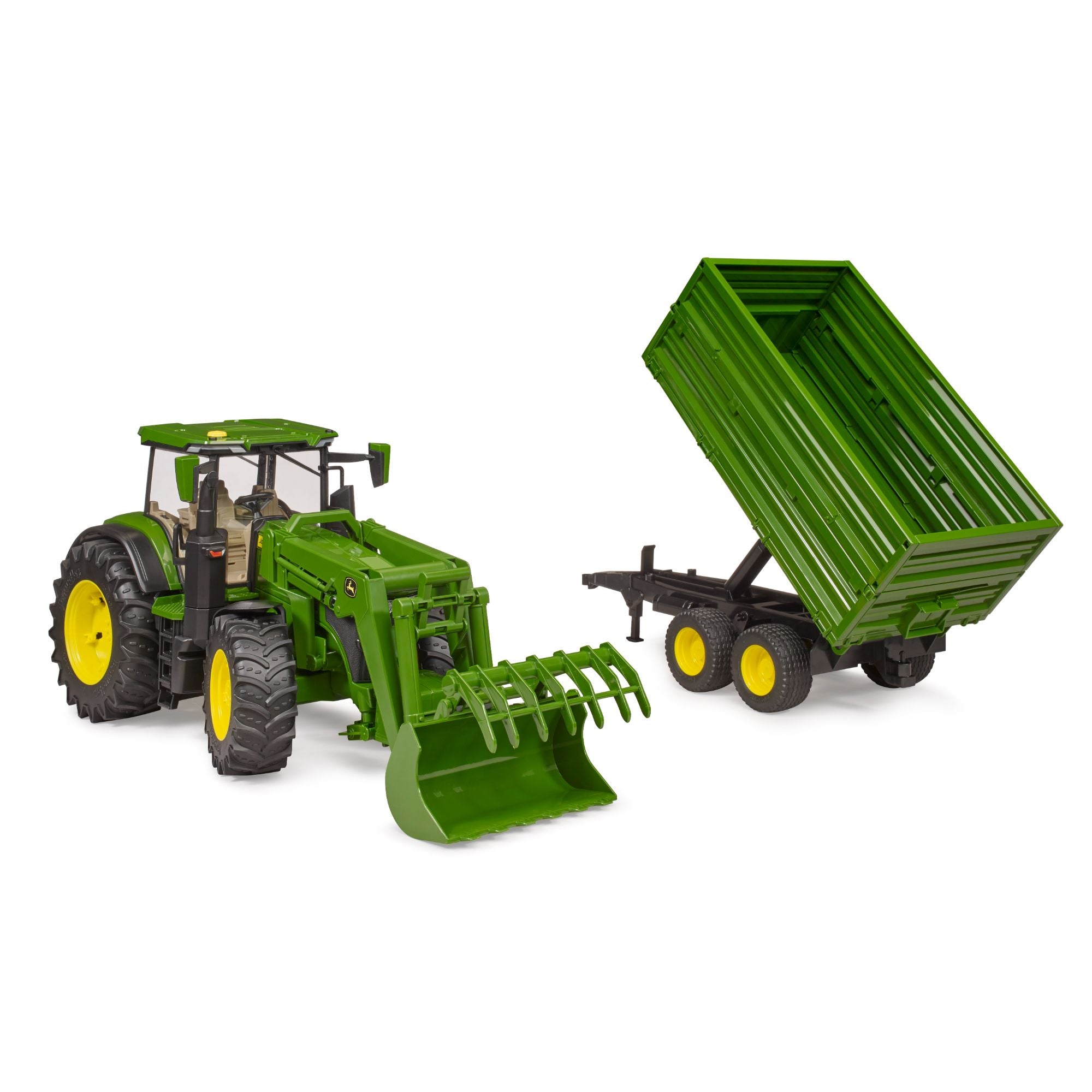 John Deere 7R 350 With Front Loader And Tipping Trailer