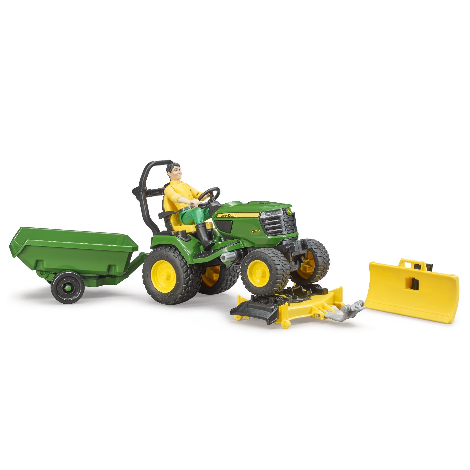John Deere Lawn Tractor With Trailer & Gardener – Toyworld Australia