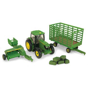 John Deere 1:64 Tractor with 338 Bailer & Wagon