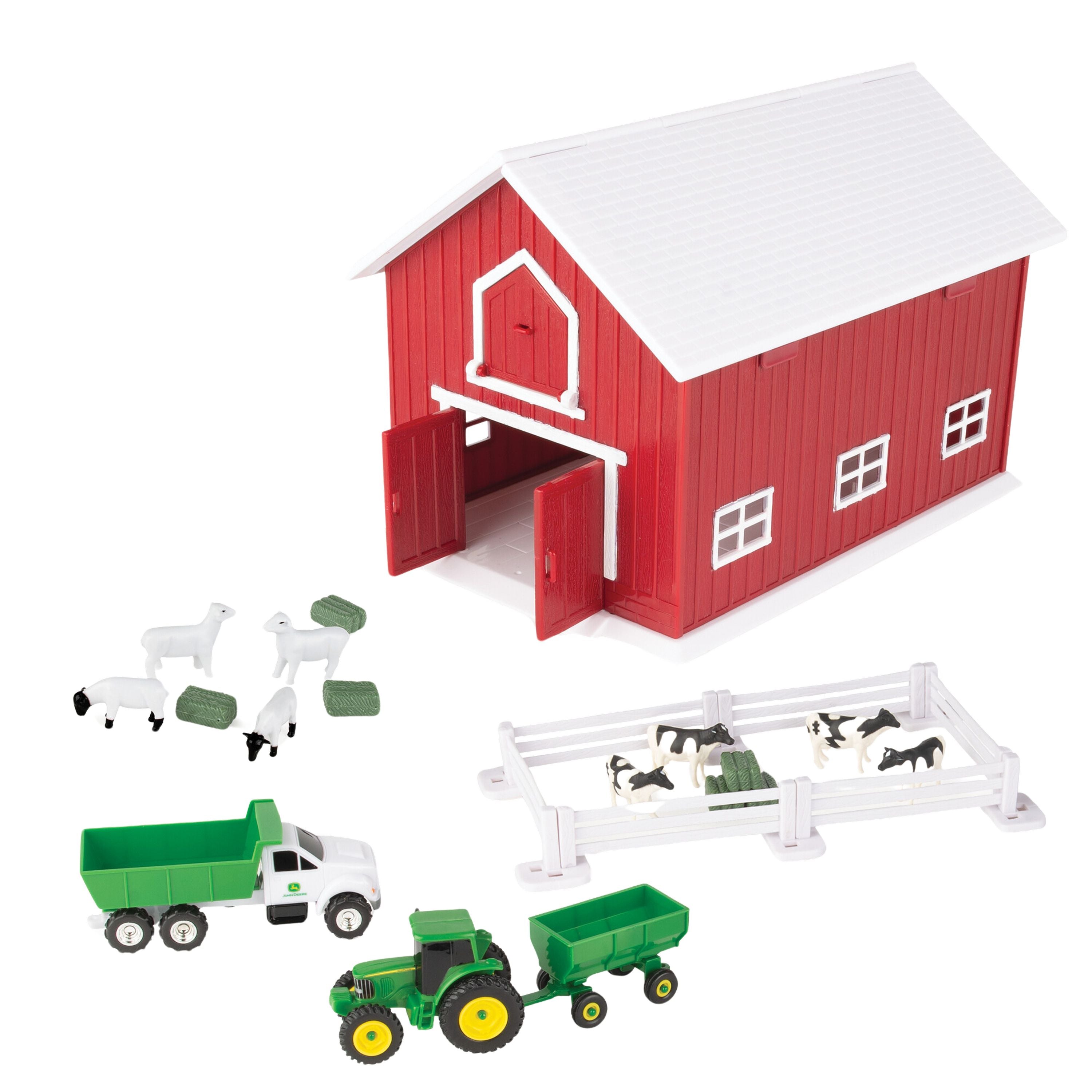 John Deere 1:64 Red Barn 24 Piece Playset - Toyworld Australia