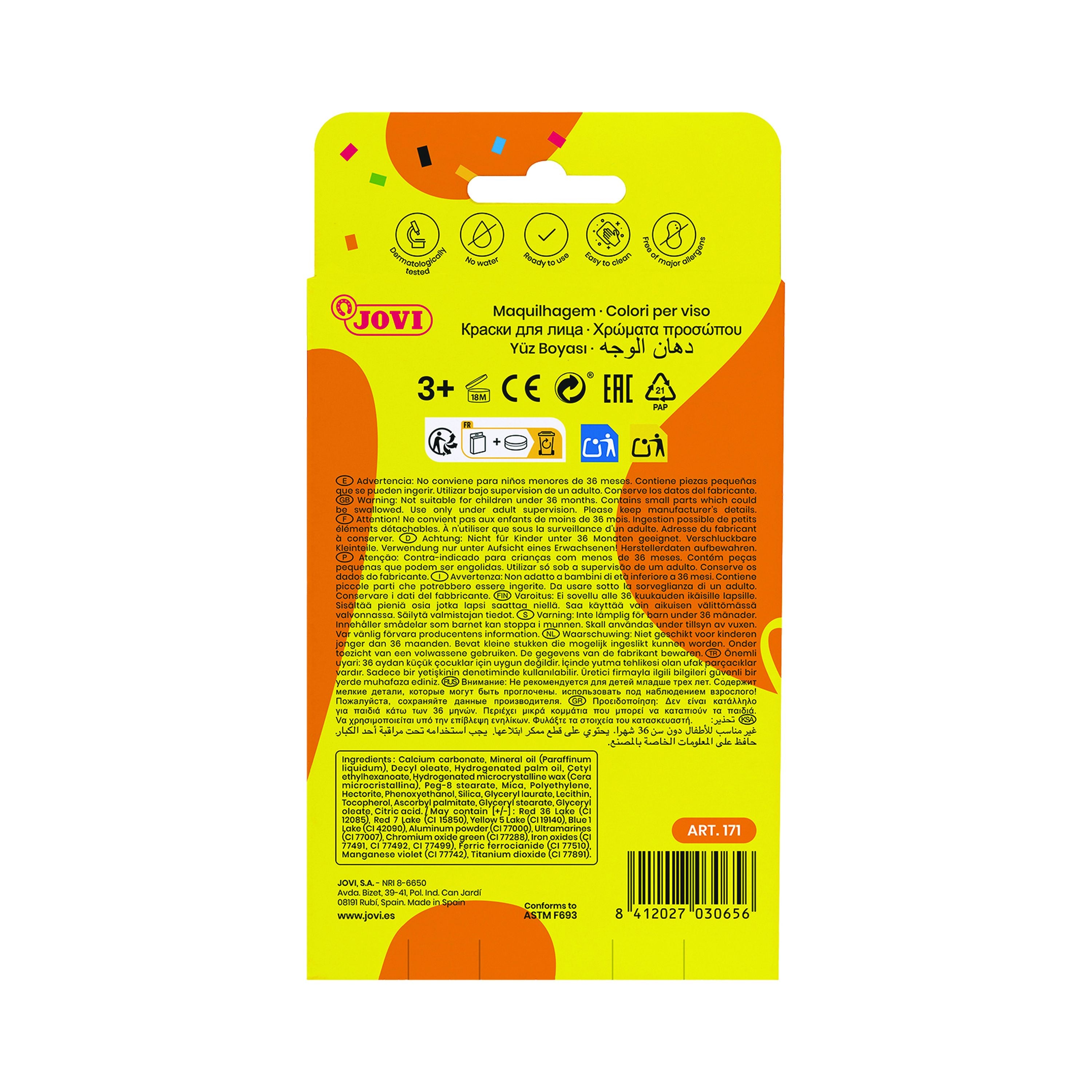 Jovi Face Paint 6X8ml Classic