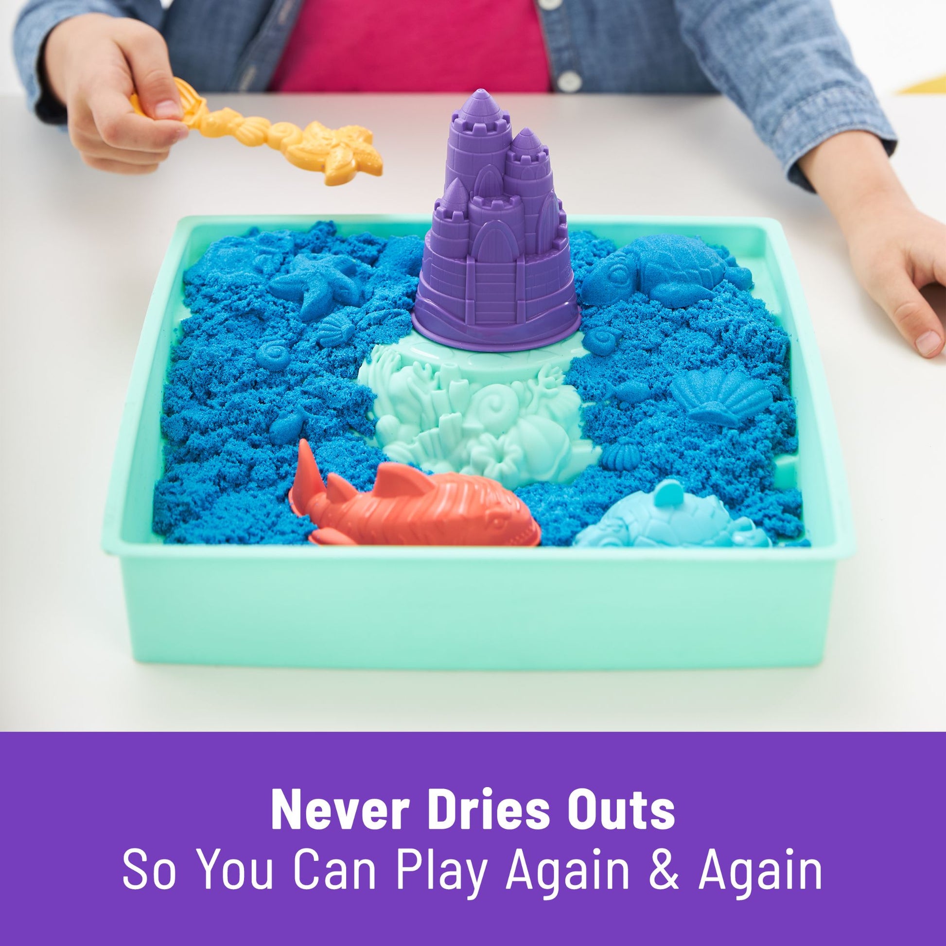 Kinetic Sand Sandbox Set Blue – Toyworld Australia