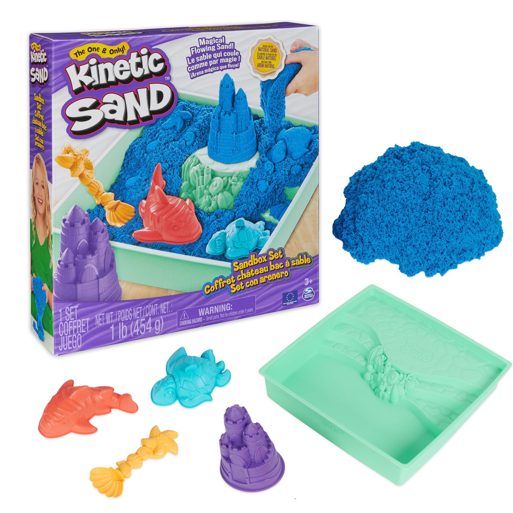 Kinetic Sand Sandbox Set Blue – Toyworld Australia