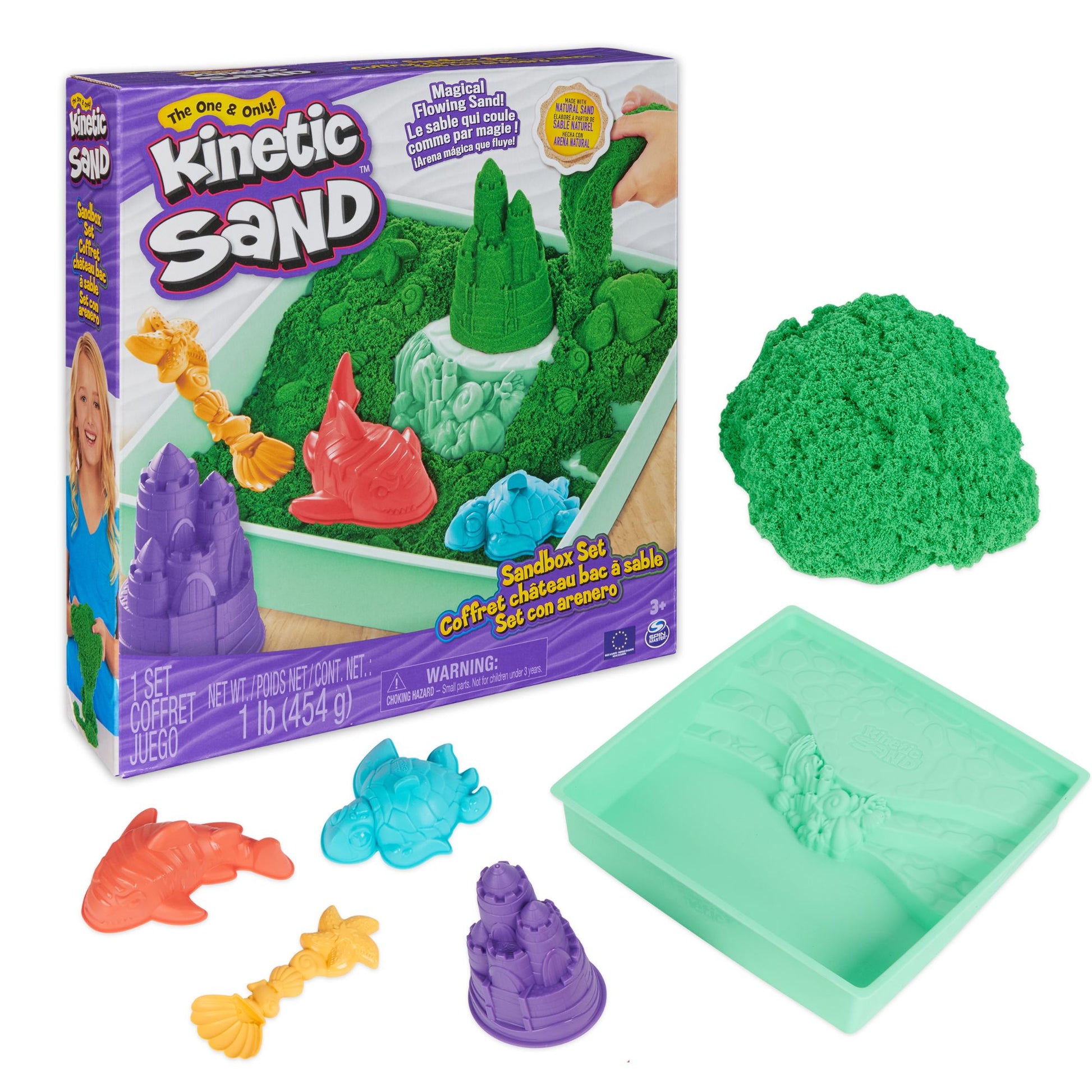 Kinetic Sand Sandbox Set Green – Toyworld Australia