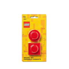 LEGO 2 PIECE MAGNET SET RED