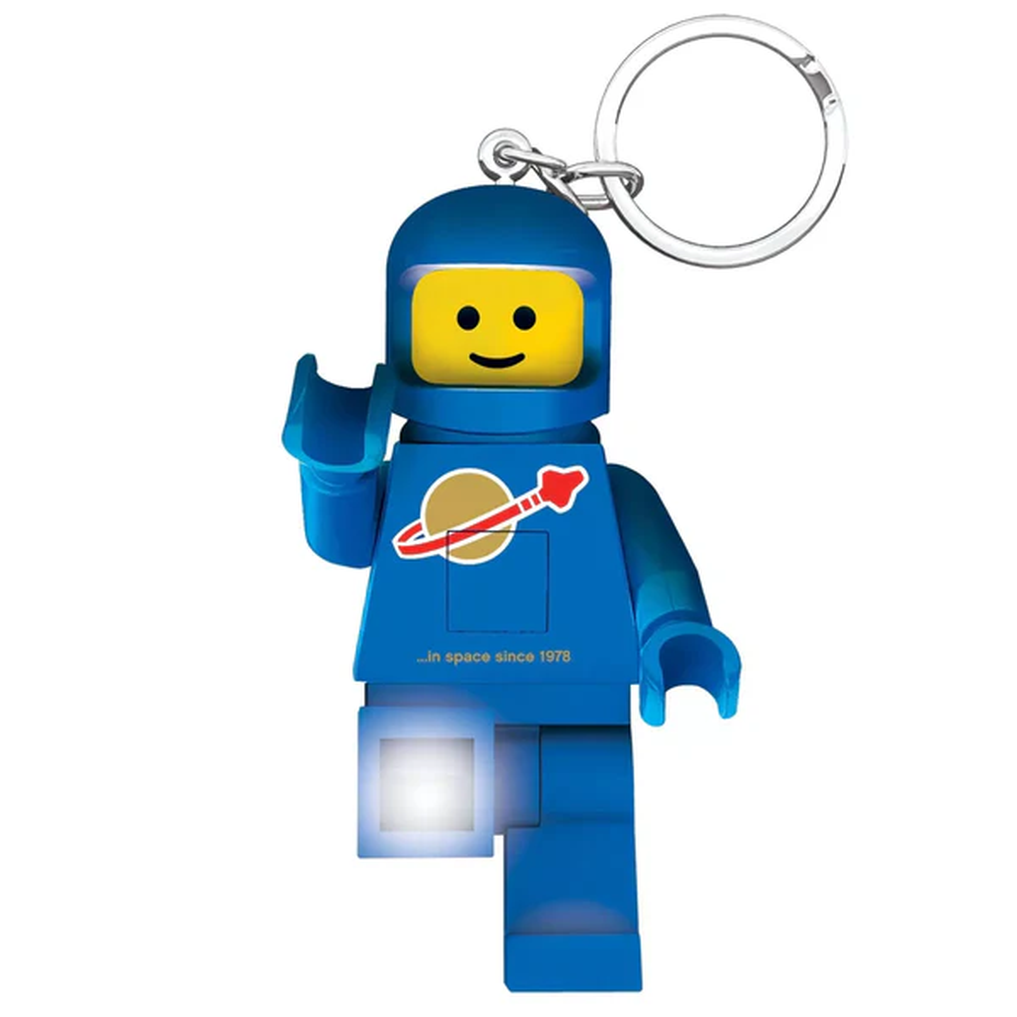 LEGO Minifigures Keychain LED Key Light Blue Spaceman