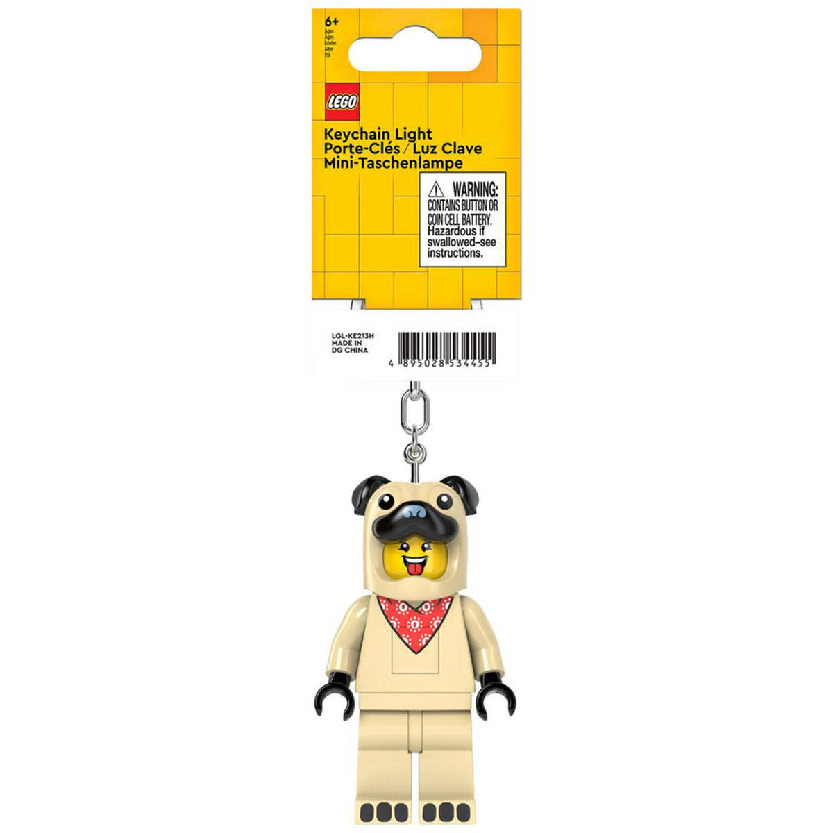 LEGO Minifigures Keychain LED Key Light Pug