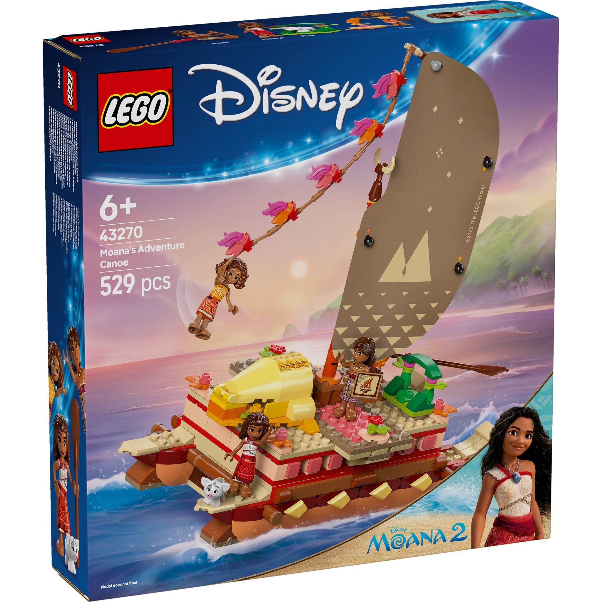 LEGO 43270 Disney Princess Moana's Adventure Canoe