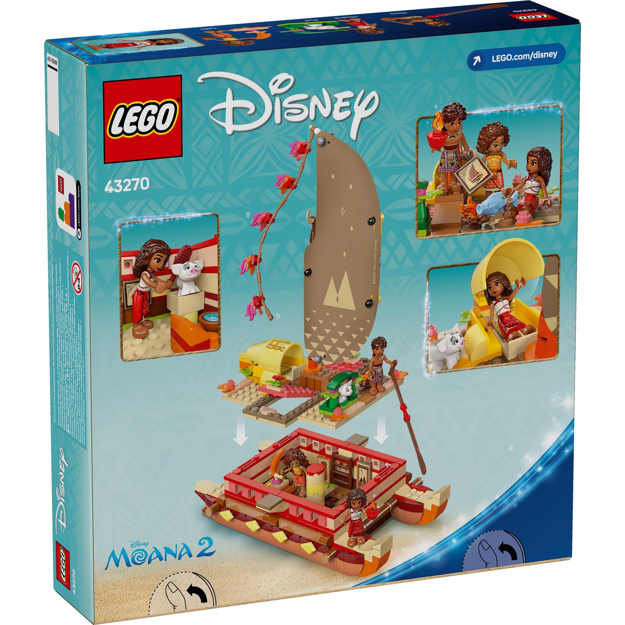 LEGO 43270 Disney Princess Moana's Adventure Canoe