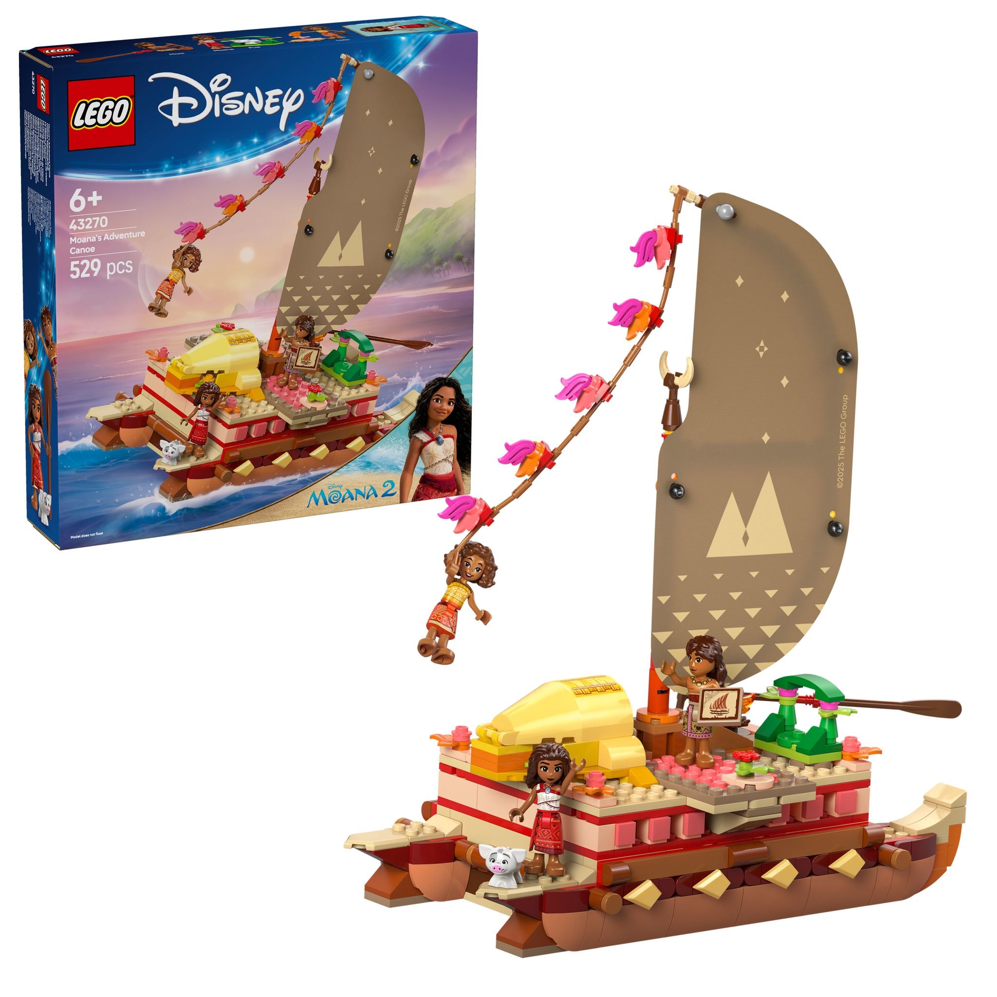 LEGO 43270 Disney Princess Moana's Adventure Canoe