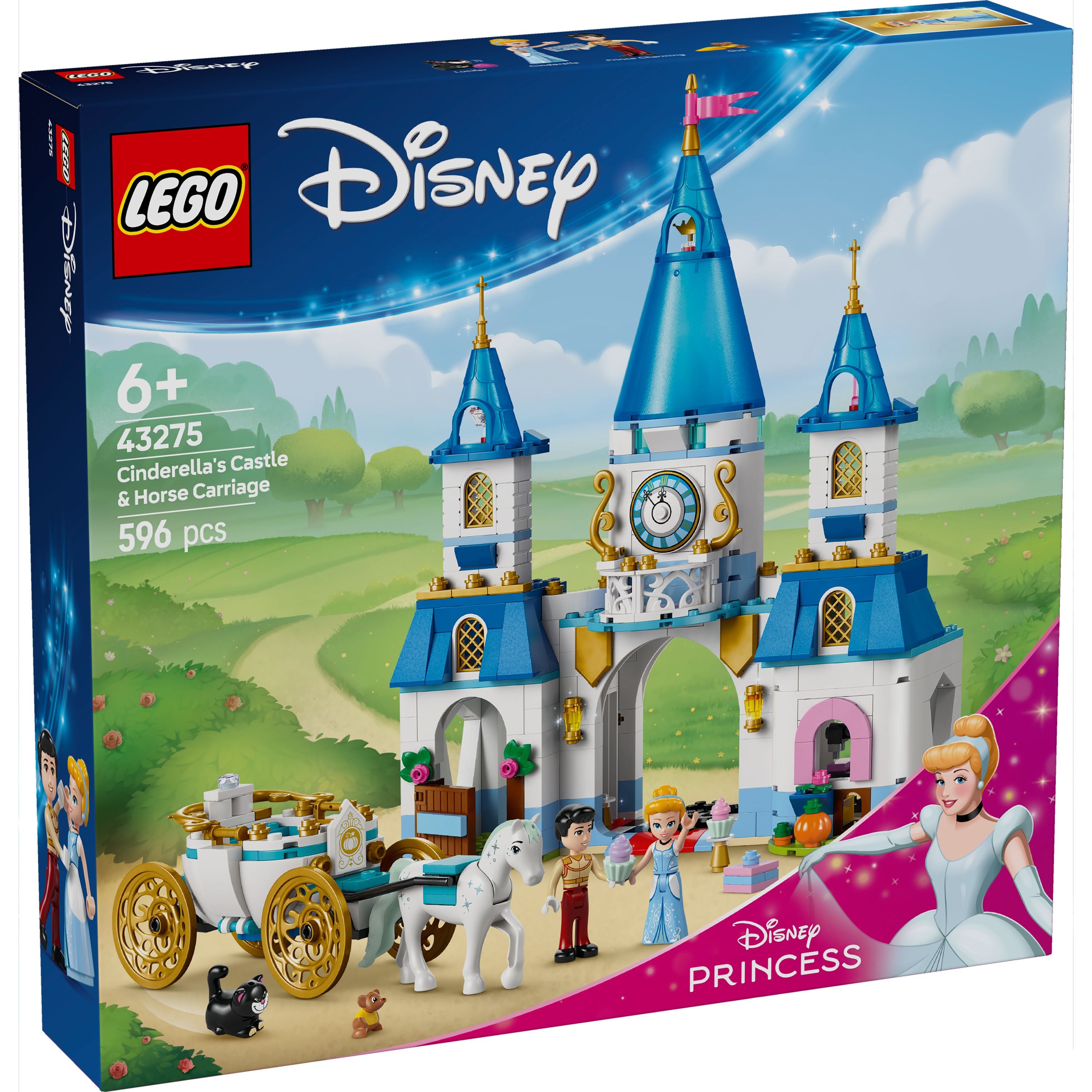 LEGO 43275 Disney Princess Cinderella’s Castle & Horse Carriage