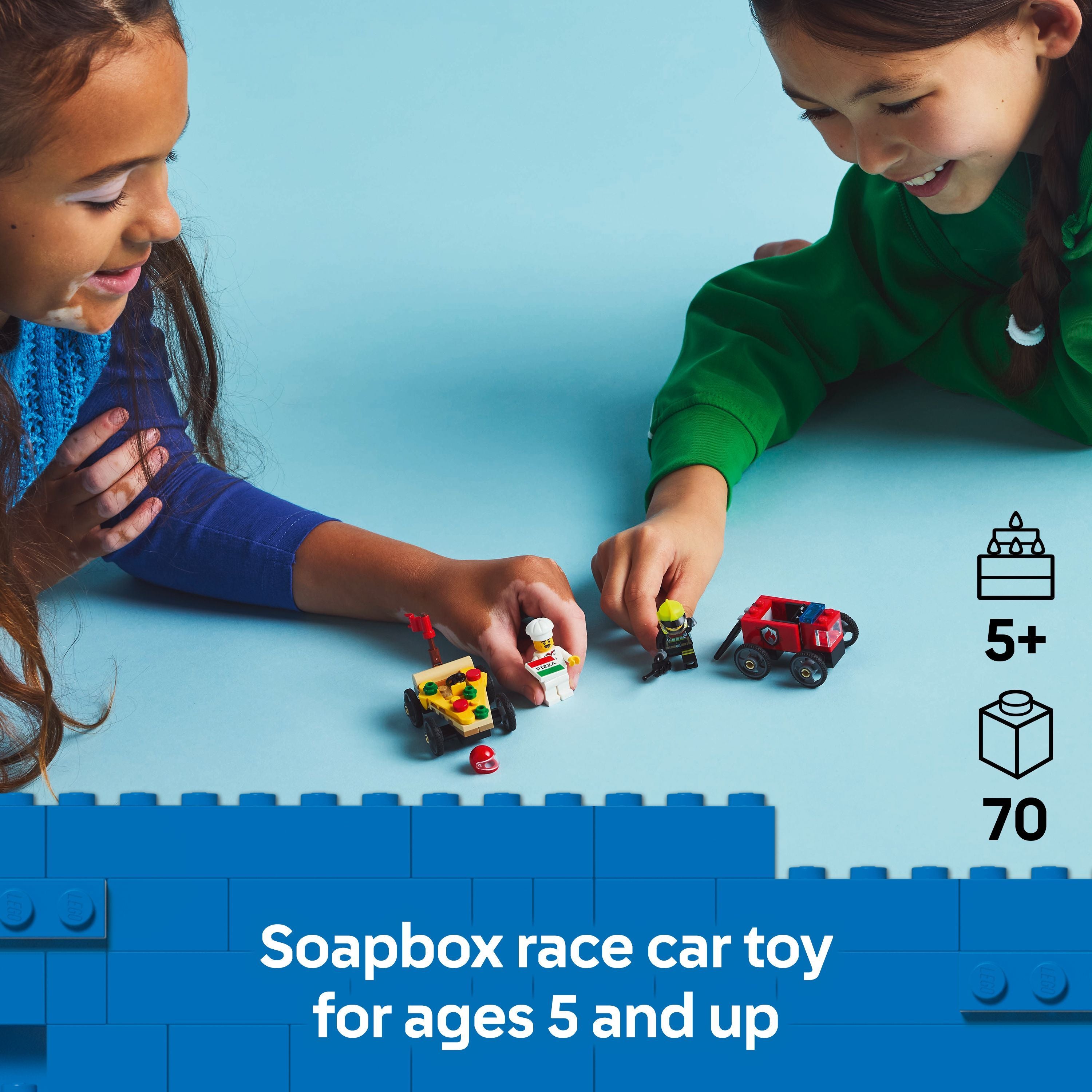 LEGO 60458 City Pizza vs. Fire Truck Race Car Pack