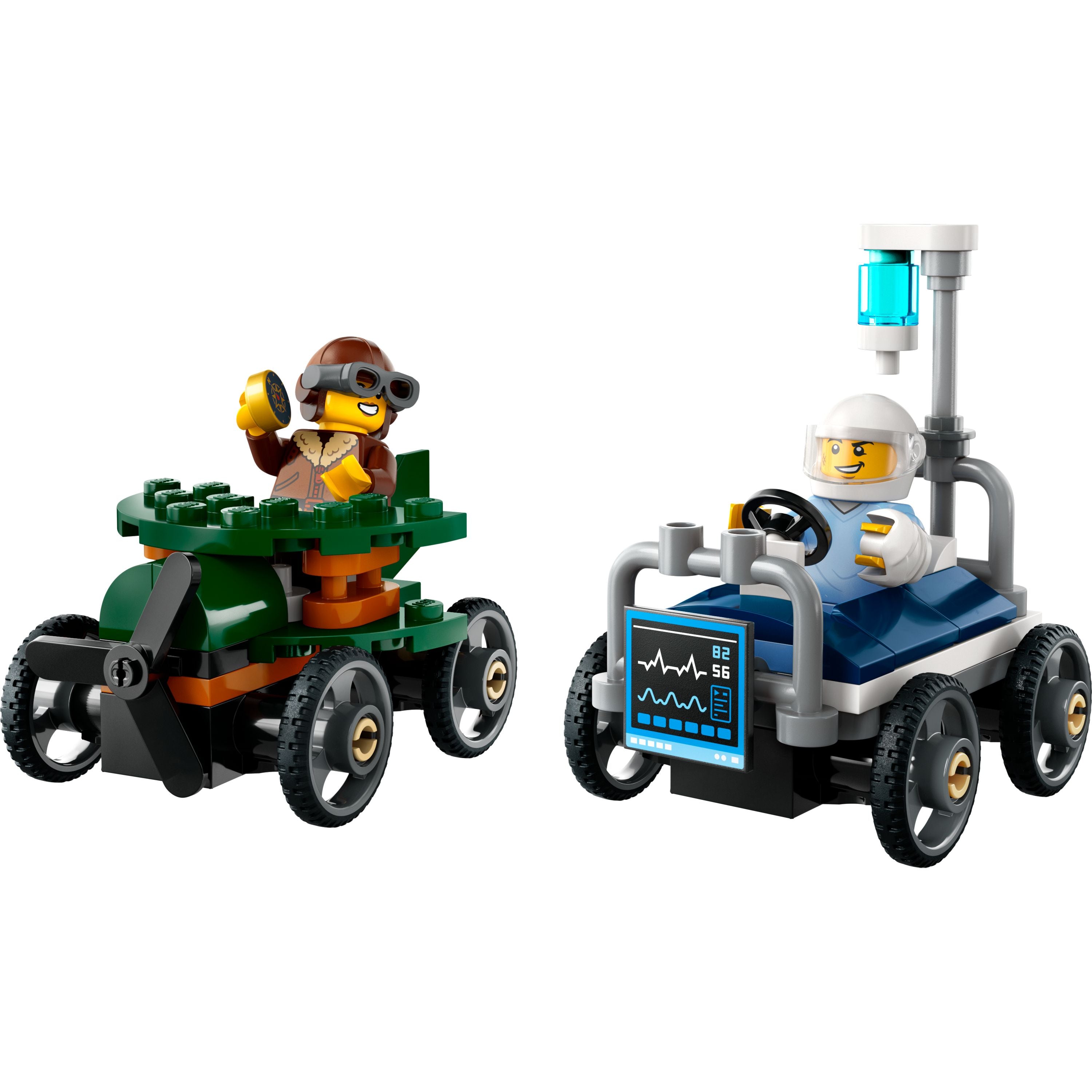 LEGO 60459 City Airplane vs. Hospital Bed Race Car Pack