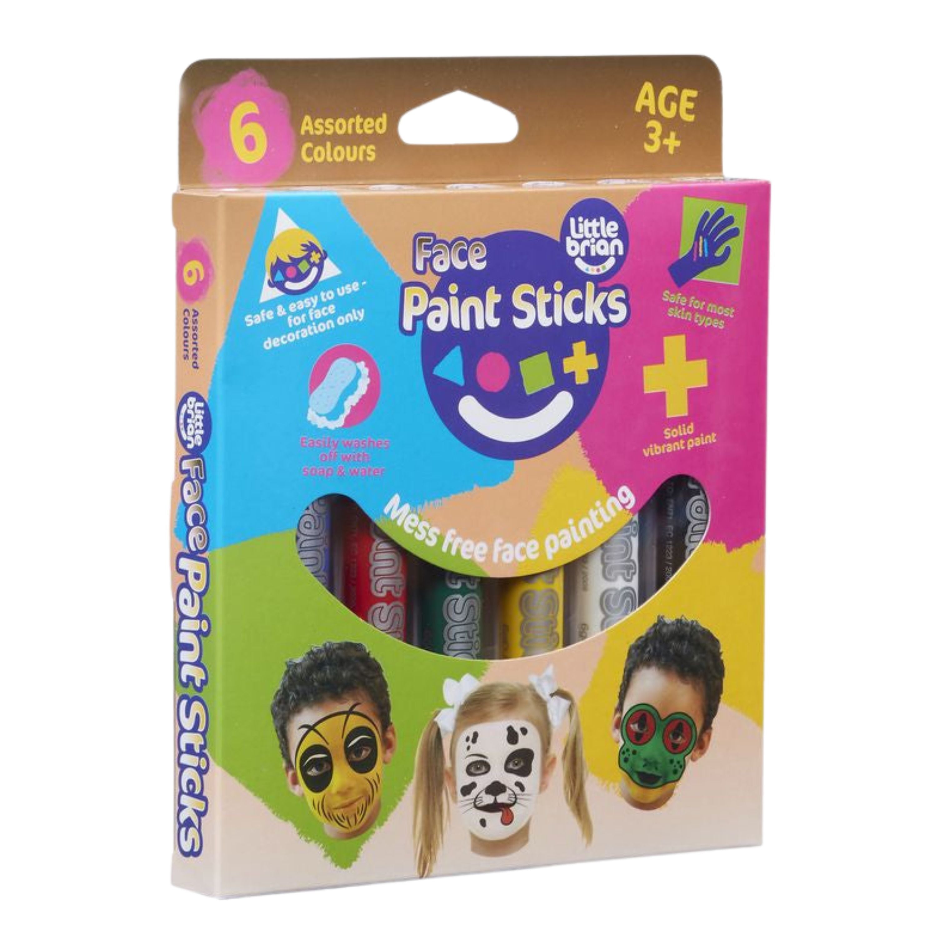 Little Brian Face Paint Sticks Classic 6 Pack