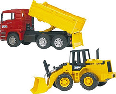 BRUDER 1:16 MAN TGA CONSTRUCTION TRUCK WITH ARTICULATED FRONT LOADER
