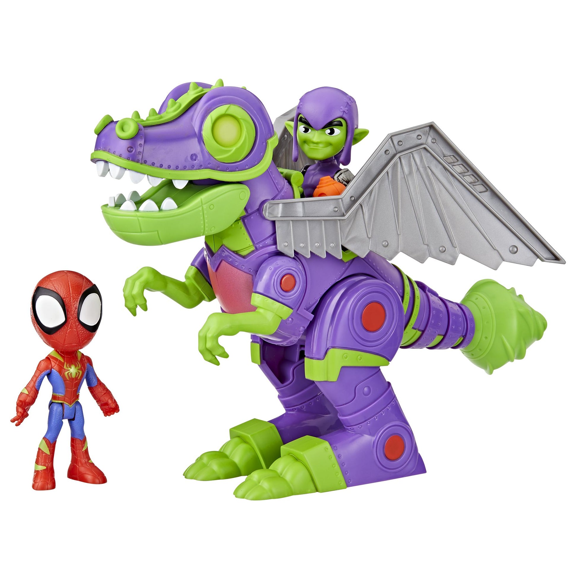 Marvel Spidey And His Amazing Friends Dino-Webs Goblinsaurus Mech Pack - Toyworld Australia
