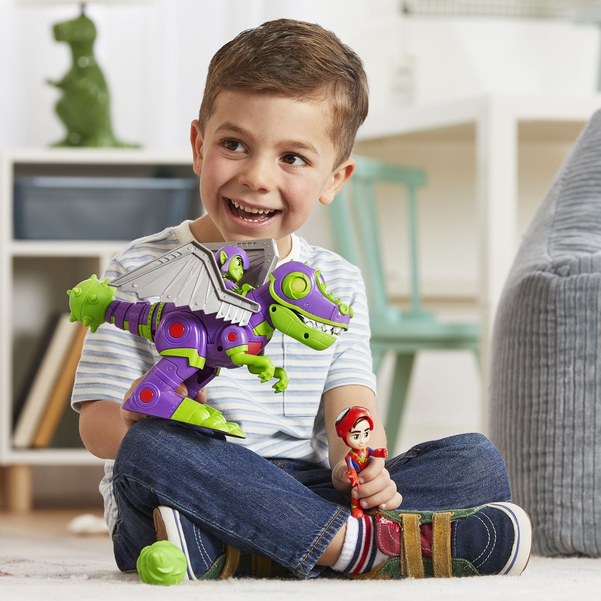 Marvel Spidey And His Amazing Friends Dino-Webs Goblinsaurus Mech Pack - Toyworld Australia