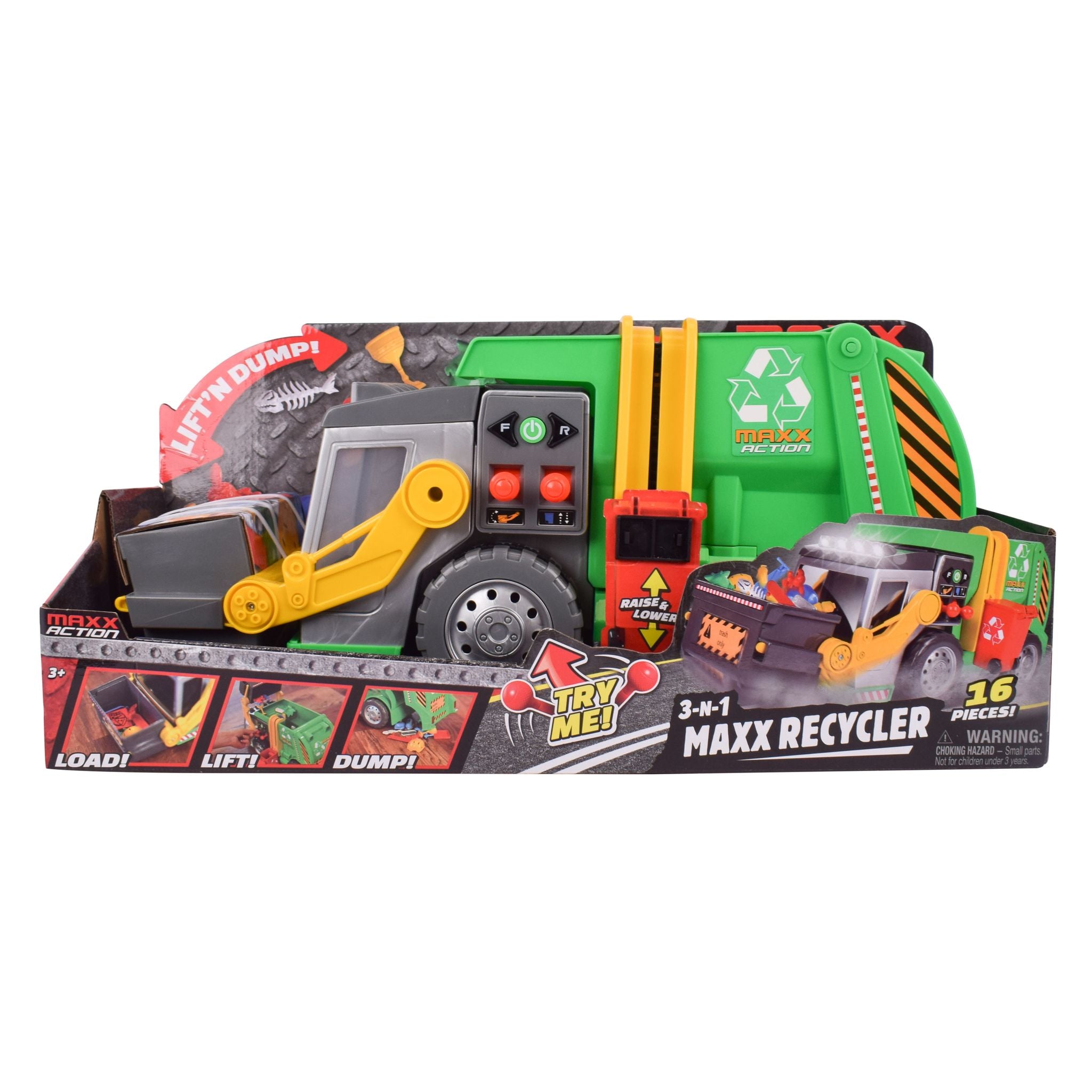 Maxx Action 3-N-1 Lights & Sounds Maxx Recycler Truck